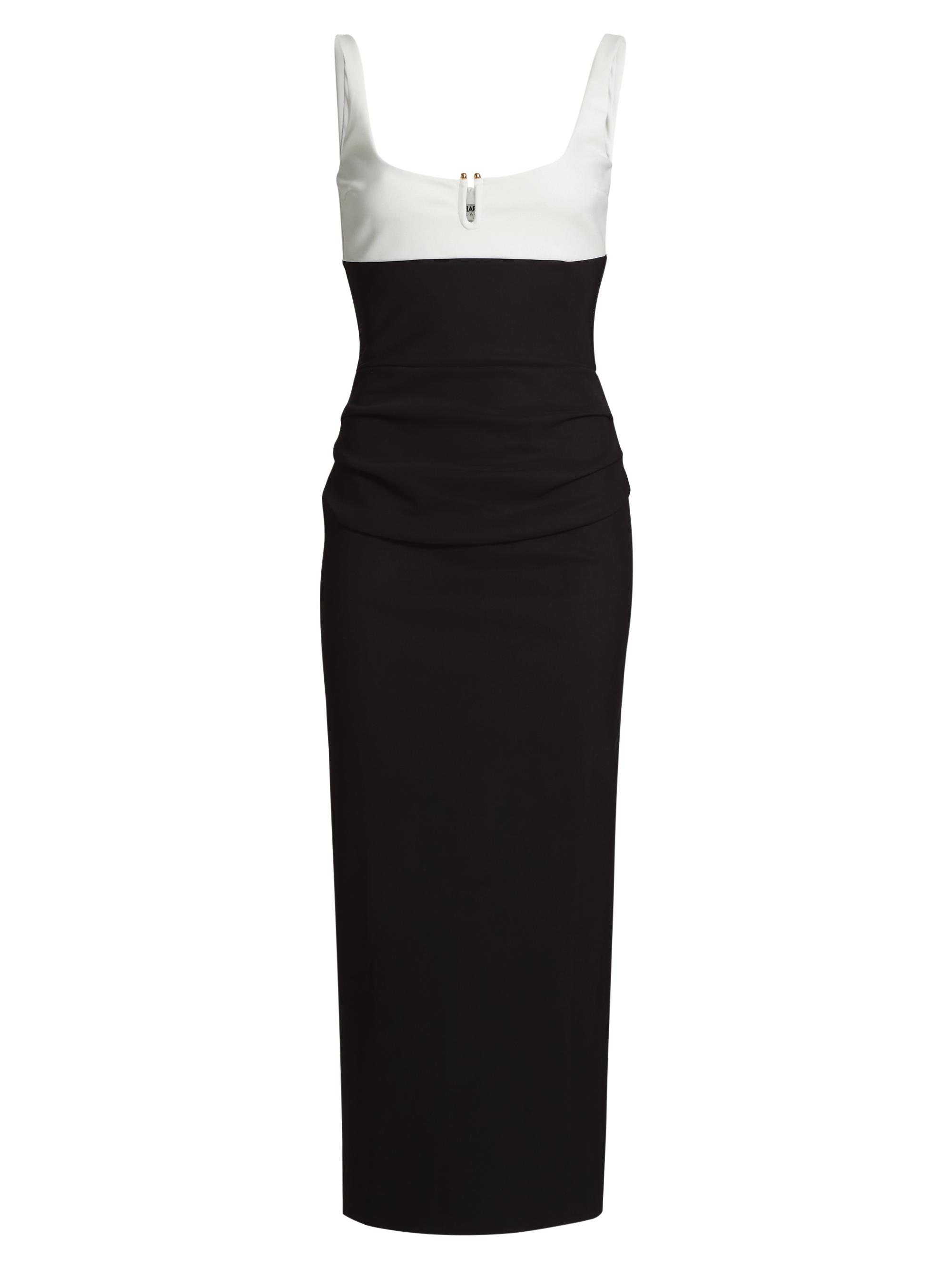 Chiara Boni La Petite Robe Women's Shohey Two-Tone Midi-Dress - Nero Bianco