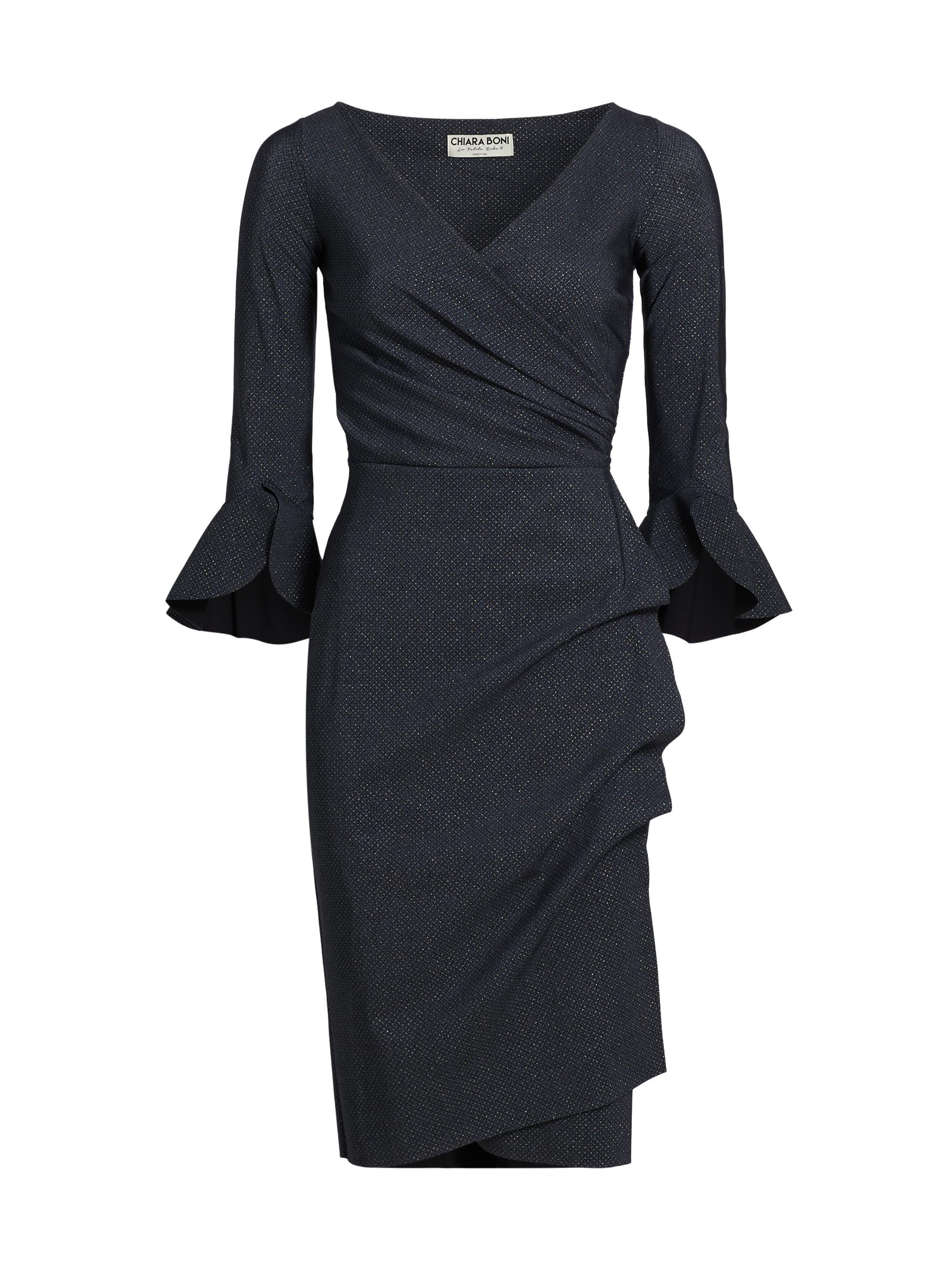 Chiara Boni La Petite Robe Women's Triana Bell-Sleeve Dress - Fancy Twill Black