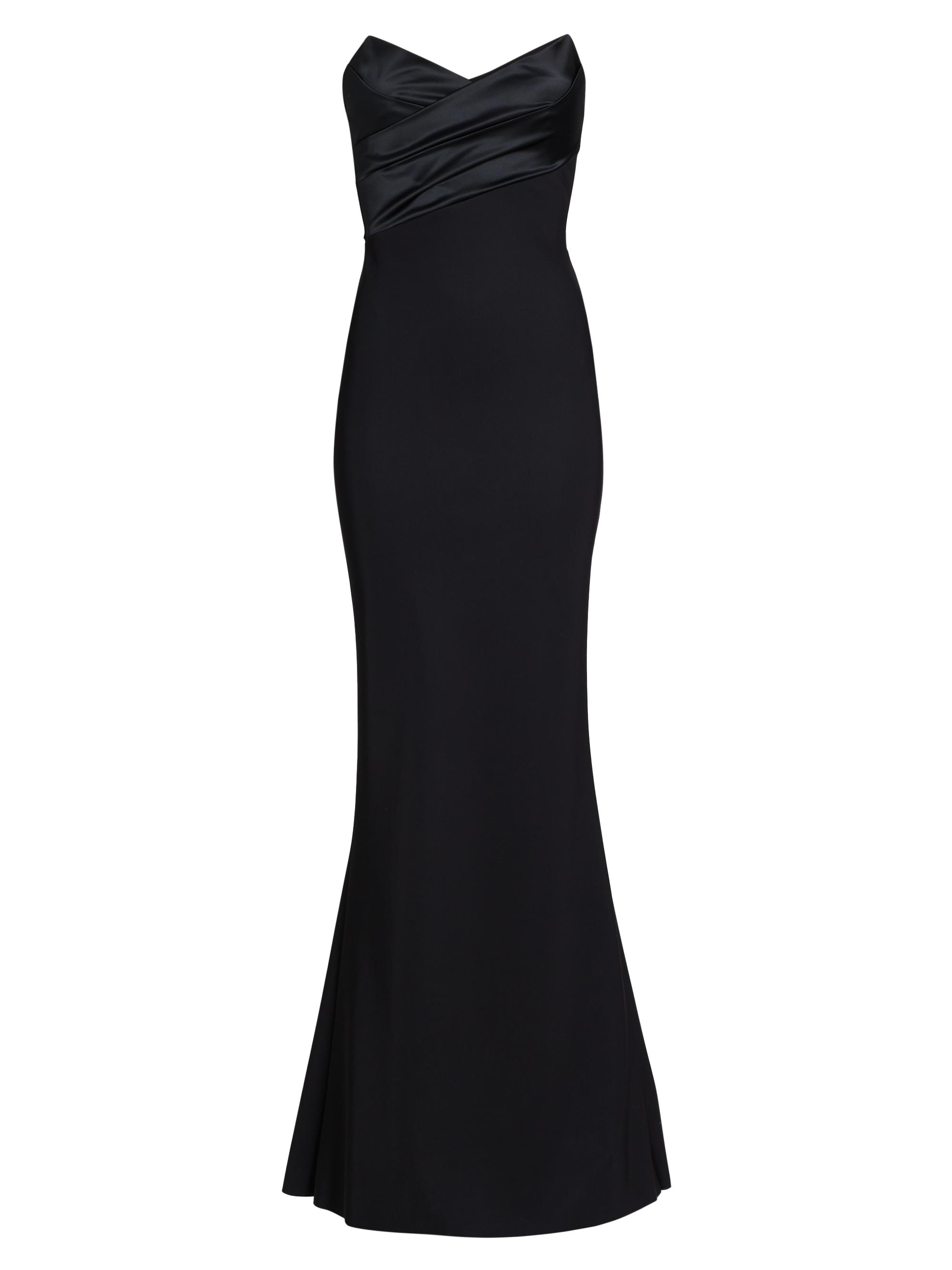 Chiara Boni La Petite Robe Women's Bairei Ra Strapless Satin Gown - Black