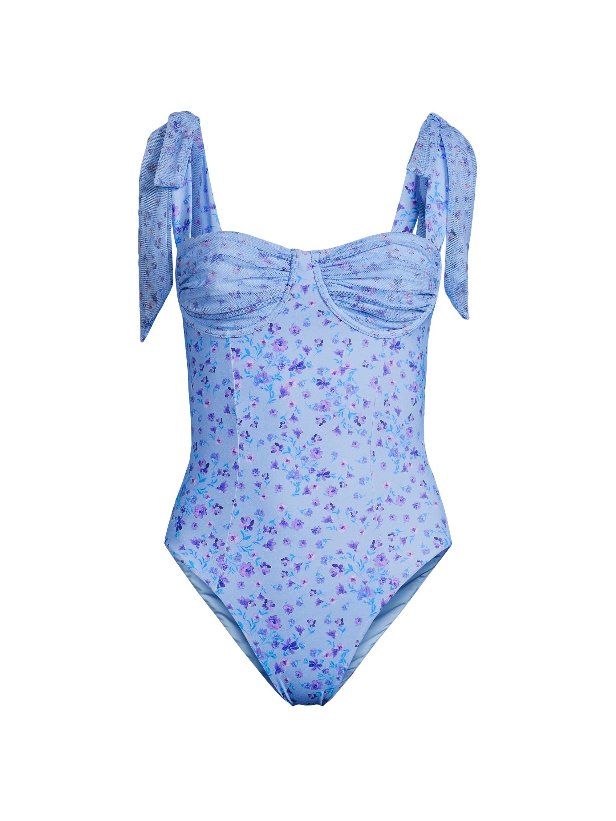 Beach Riot Women's Dede Floral One-Piece Swimsuit - Iris Petal