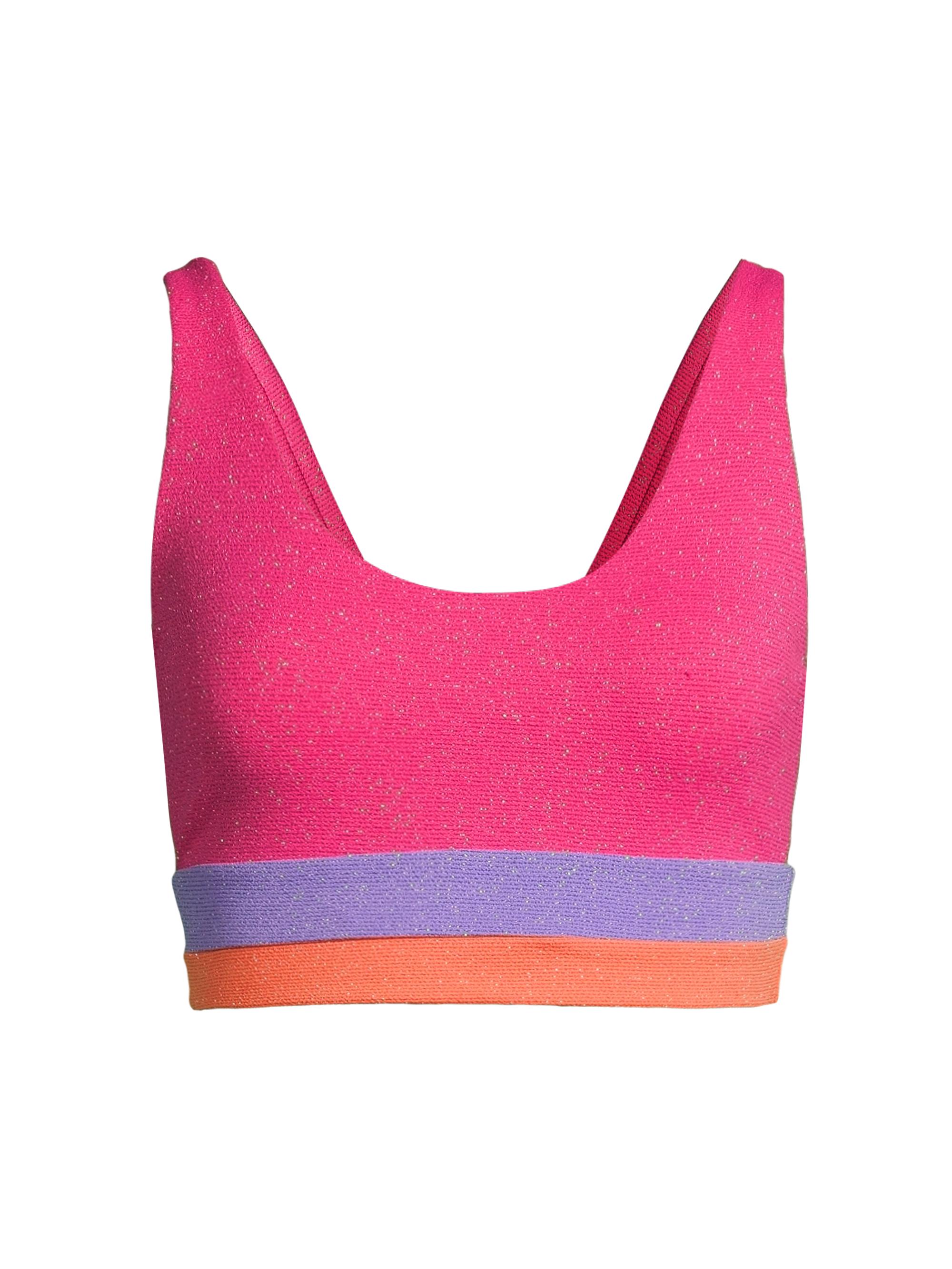 Beach Riot Women's Mackenzie Metallic Bikini Top - Coral Bay Colorblock