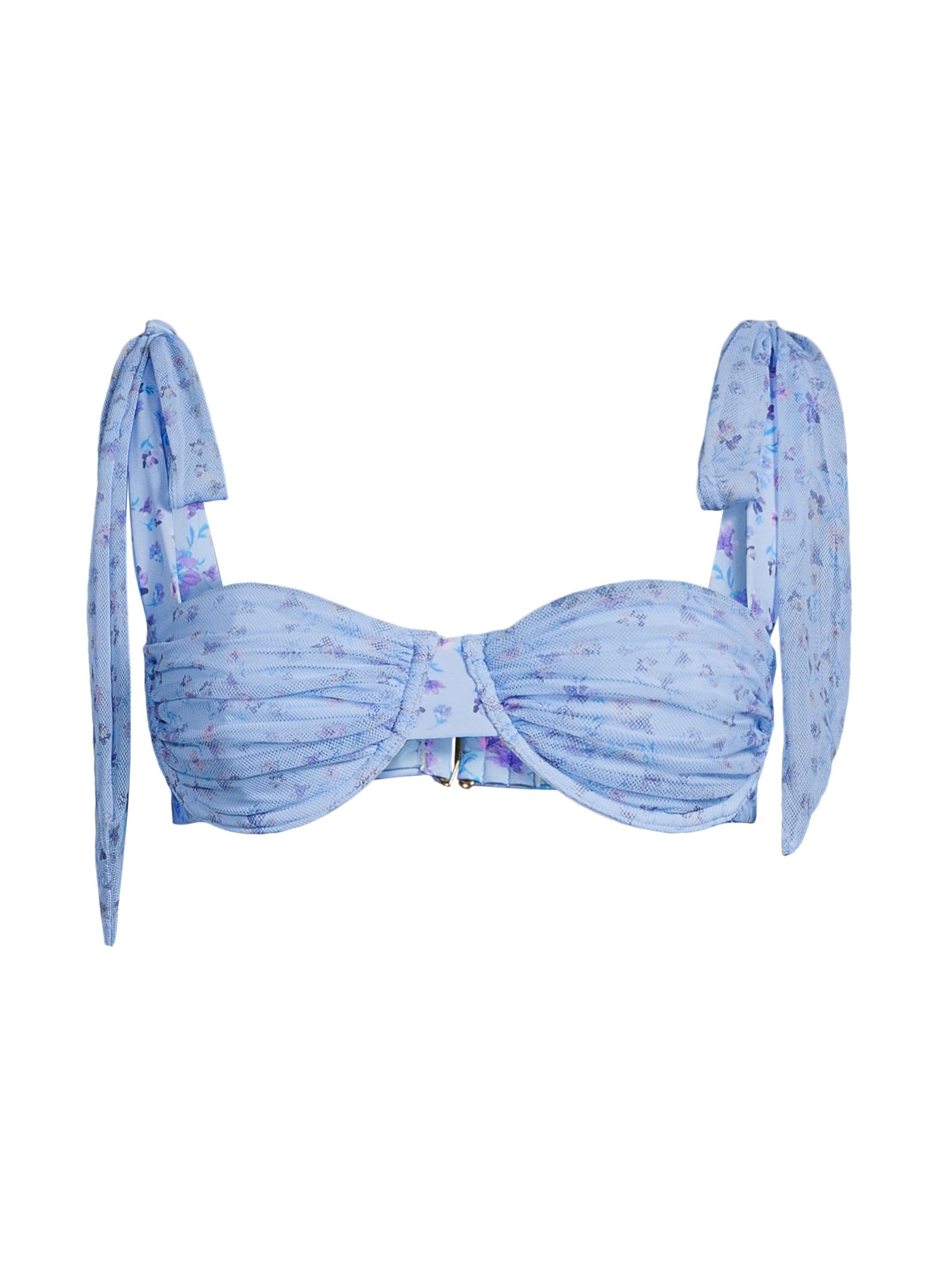 Beach Riot Women's Drea Micro Floral Bikini Top - Iris Petal