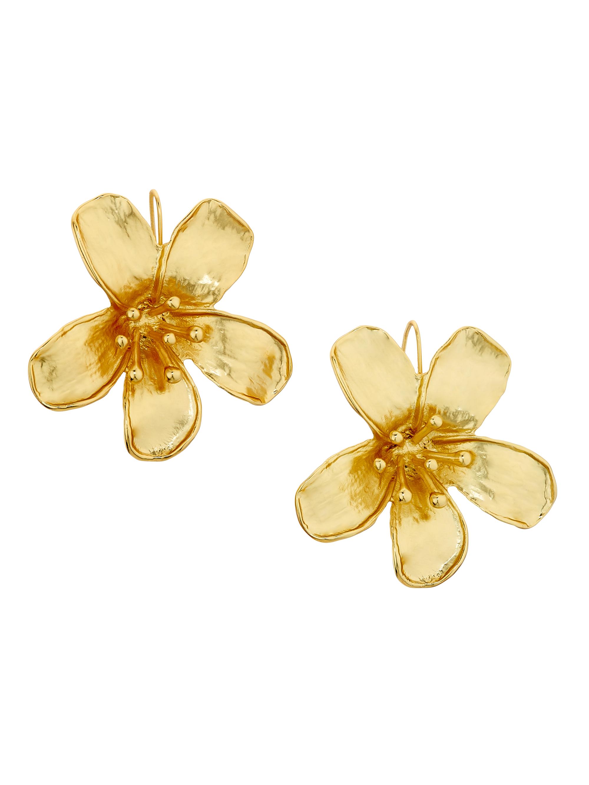 Shashi Women's Tina 14K-Gold-Plated Flower Drop Earrings - Gold