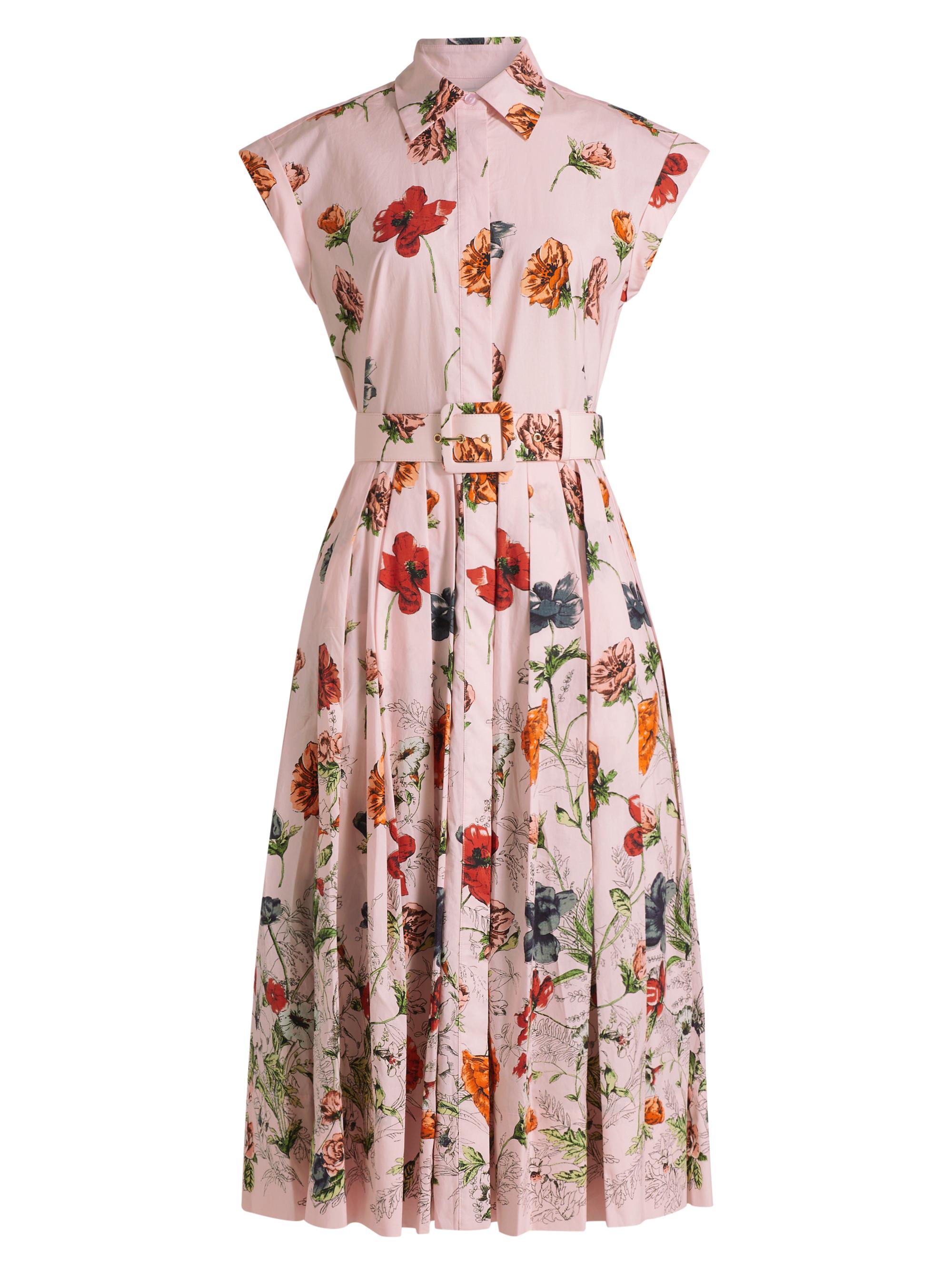 Cara Cara Women's Floral Cotton Poplin Shirtdress - Botanica Blush