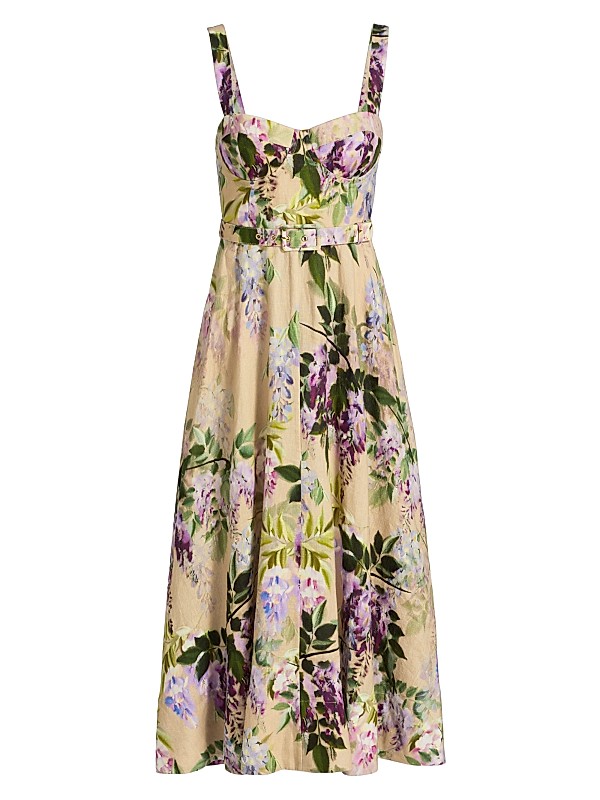 knee length dresses for ladies CALYPSO LINEN BELT Mediterraneo Boutique Italiana
