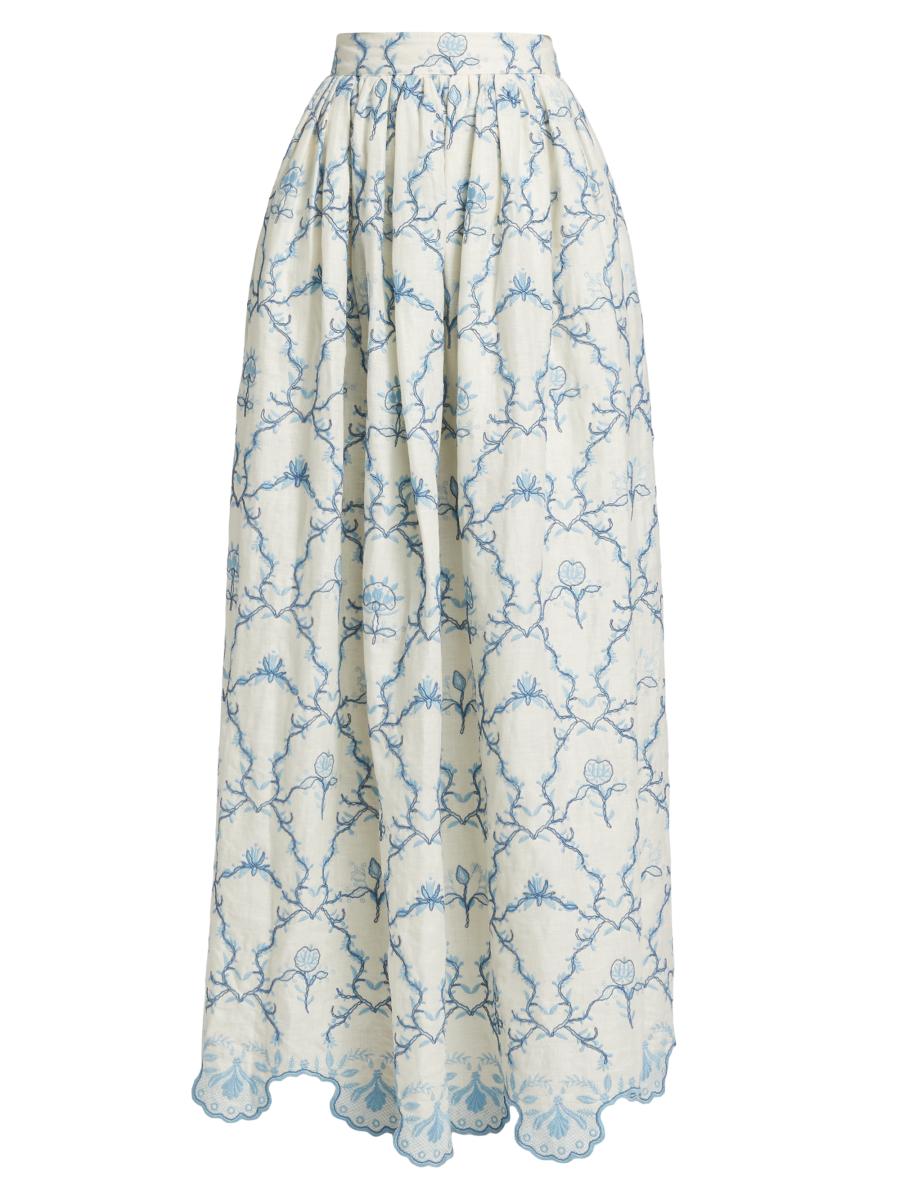 Agua By Agua Bendita Women's Tangelo Linen Maxi Skirt In Sand