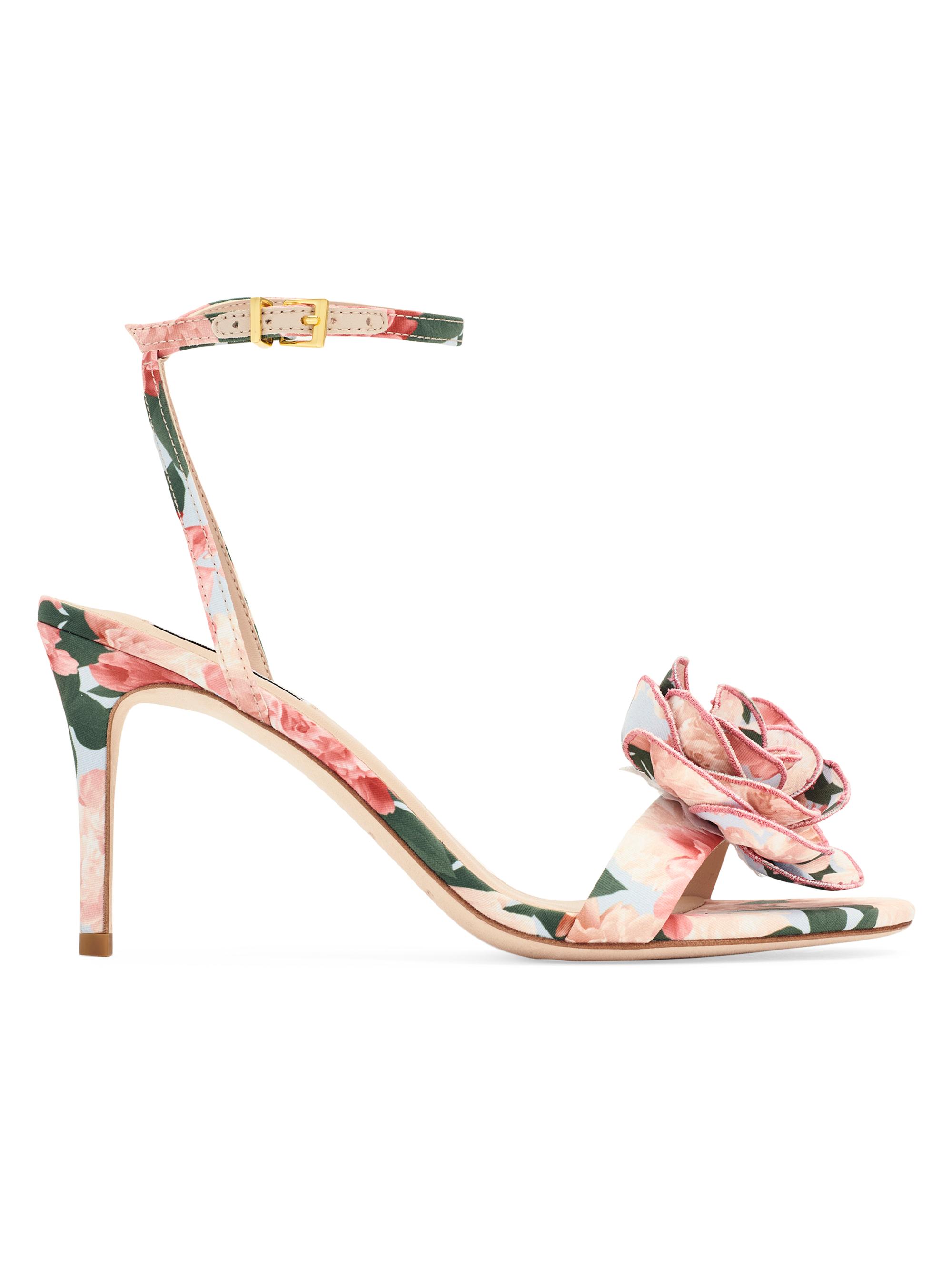 Sachin & Babi Women's 85MM Chelsea Rose Faille Sandals - Peach Peonies