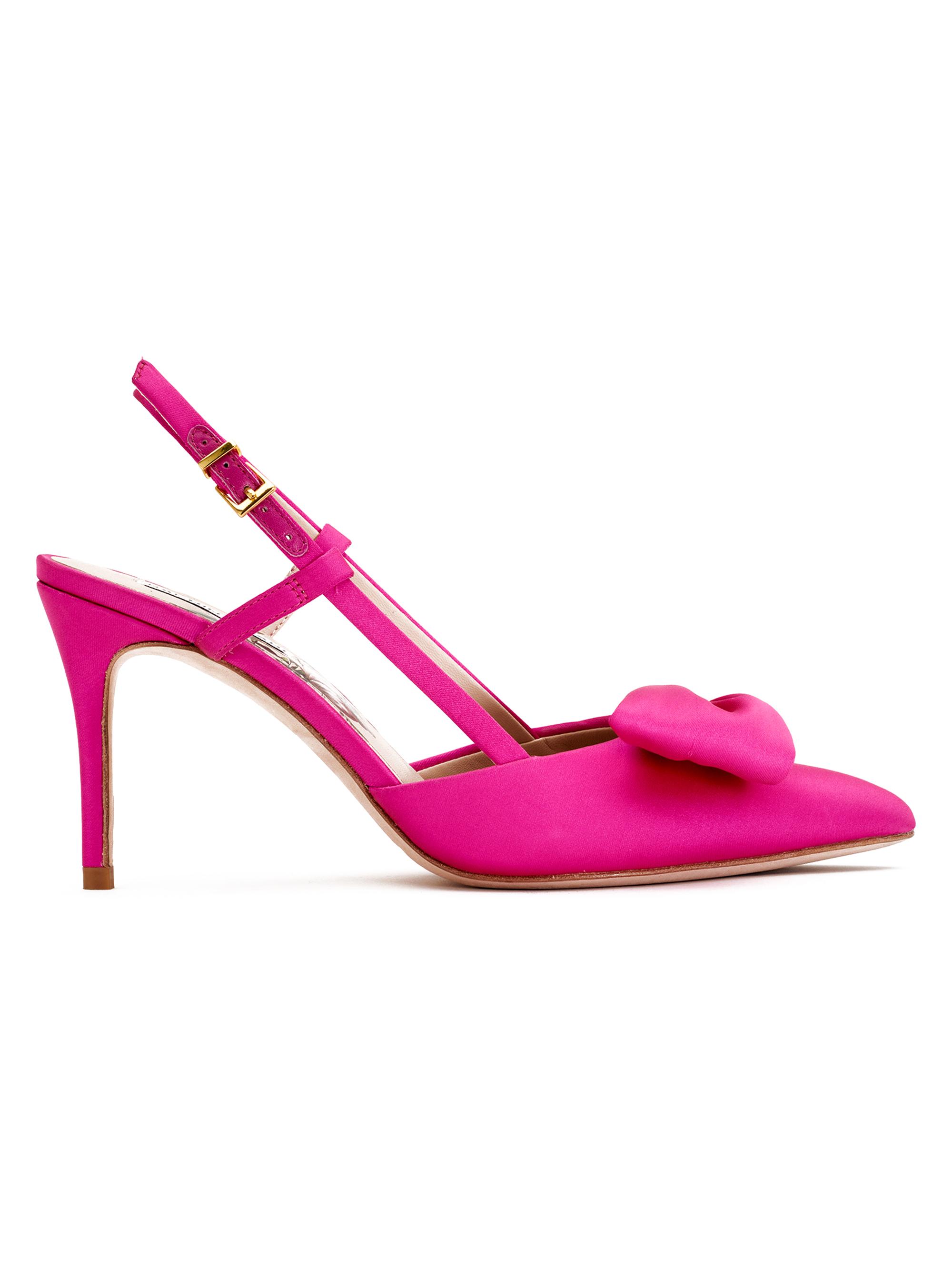 Sachin & Babi Women's Lenox Obi-Bow 5MM Satin Pumps - Cerise