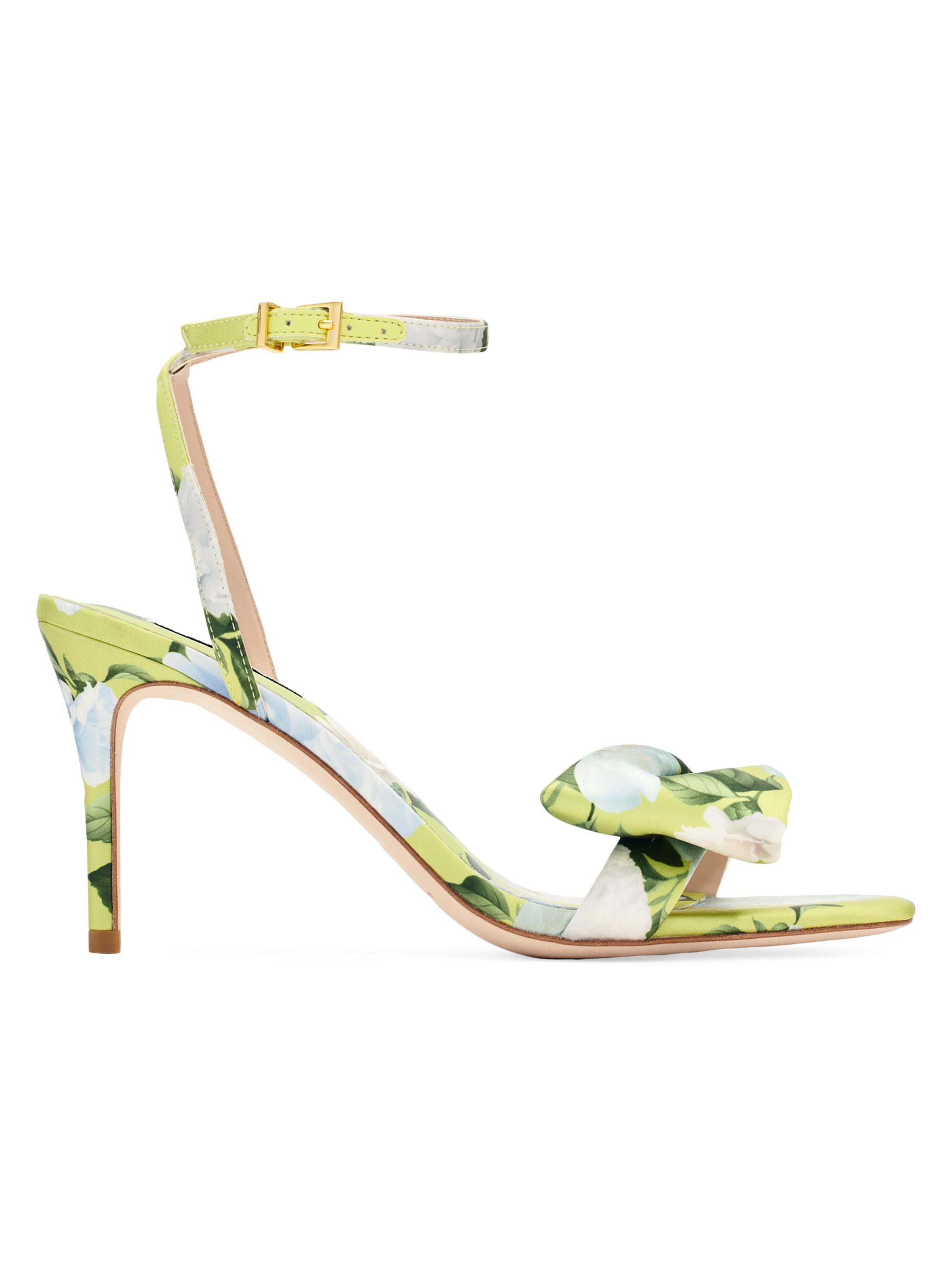 Sachin & Babi Women's Chelsea 85MM Floral Satin Sandals - Citrine Peonies