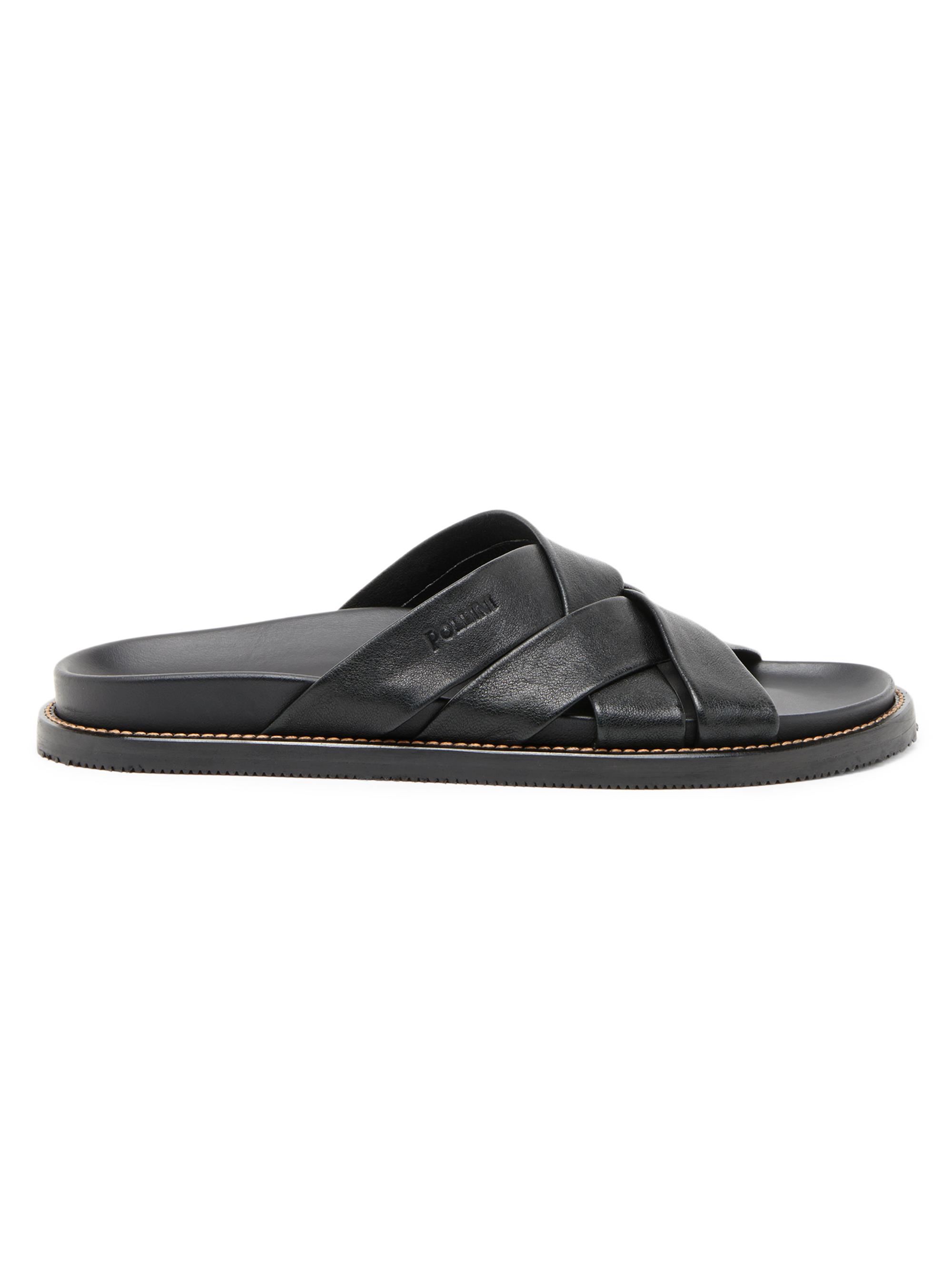 Pollini Men's Leather Mules - Black
