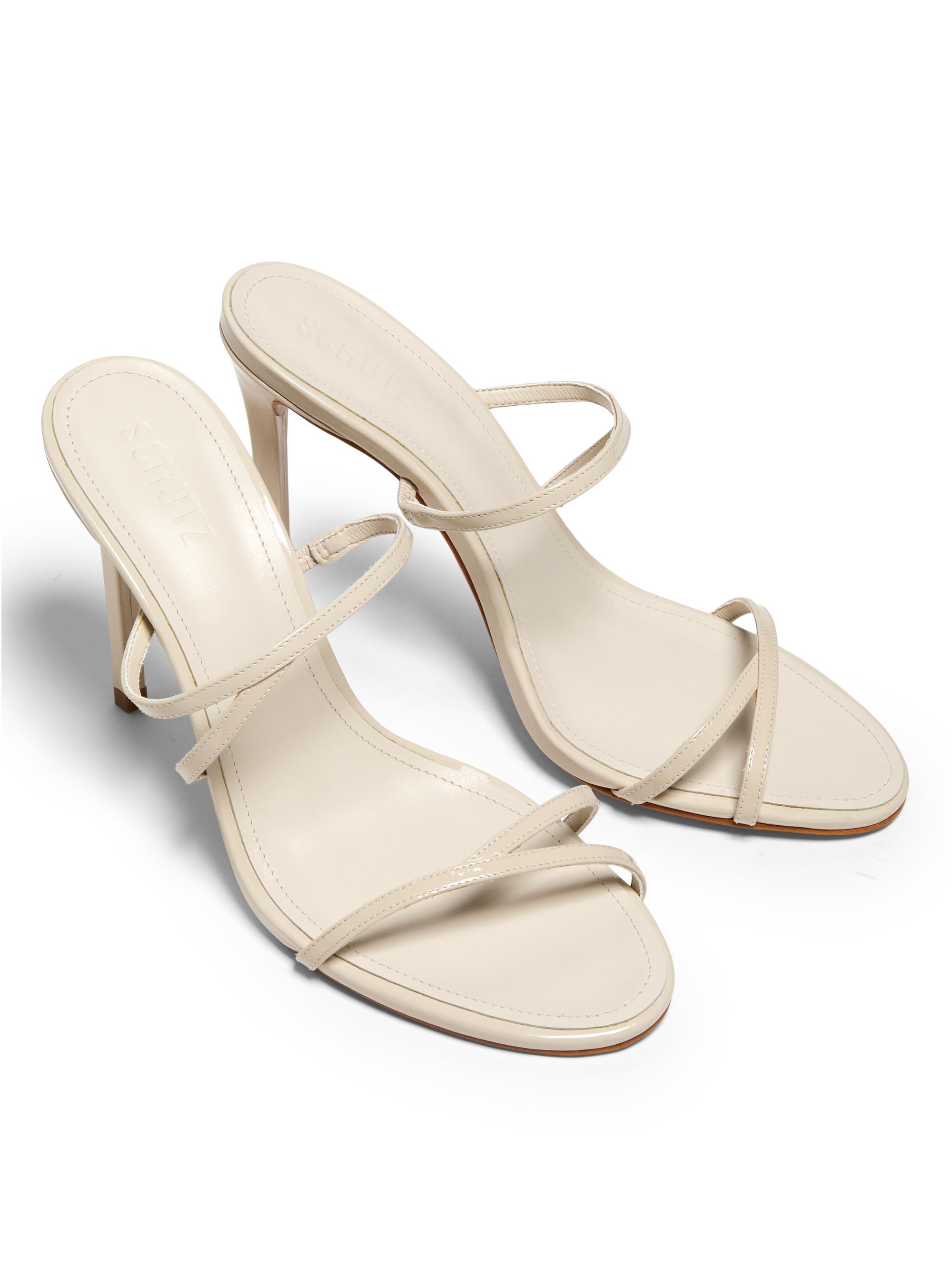 (取寄) シュッツ レディース ディアナ Schutz women Diana Off White Schutz Diana 100MM Leather Stiletto-Heel Sandals | Saks Fifth Avenue