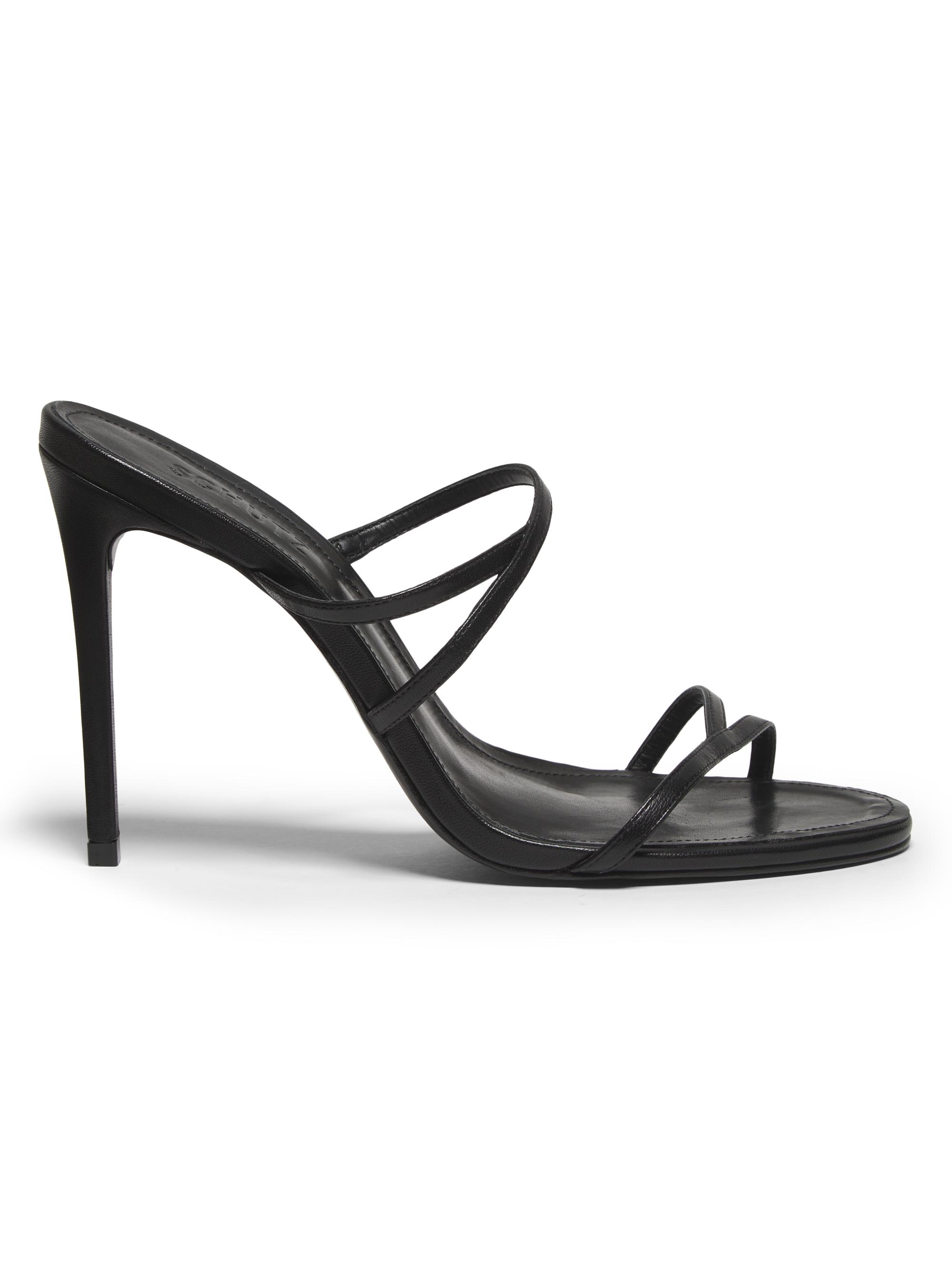 Schutz Women's Diana 0MM Leather Stiletto-Heel Sandals - Black Leather