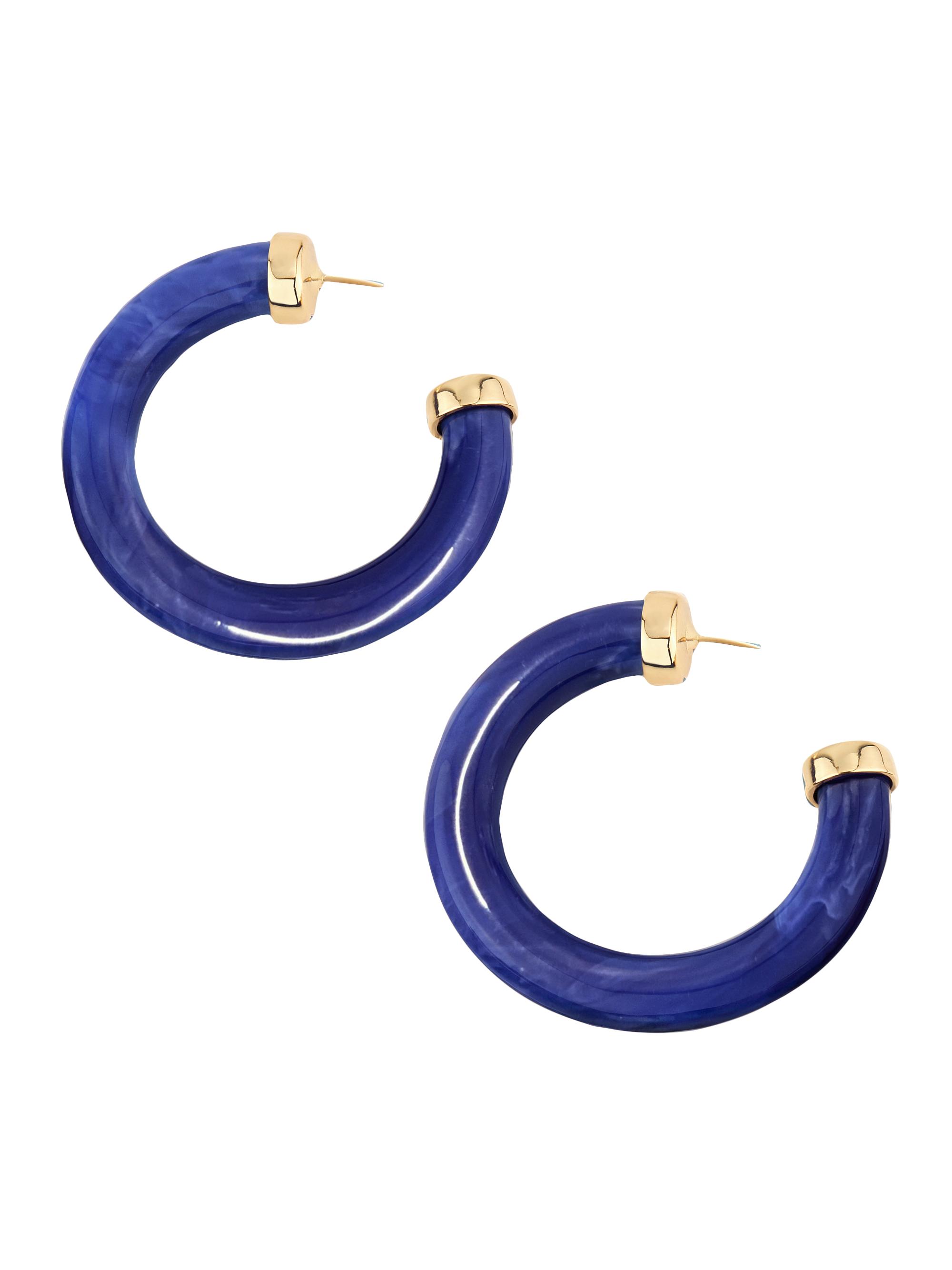 Kenneth Jay Lane Women's Goldtone & Resin Hoop Earrings - Lapis Lazuli