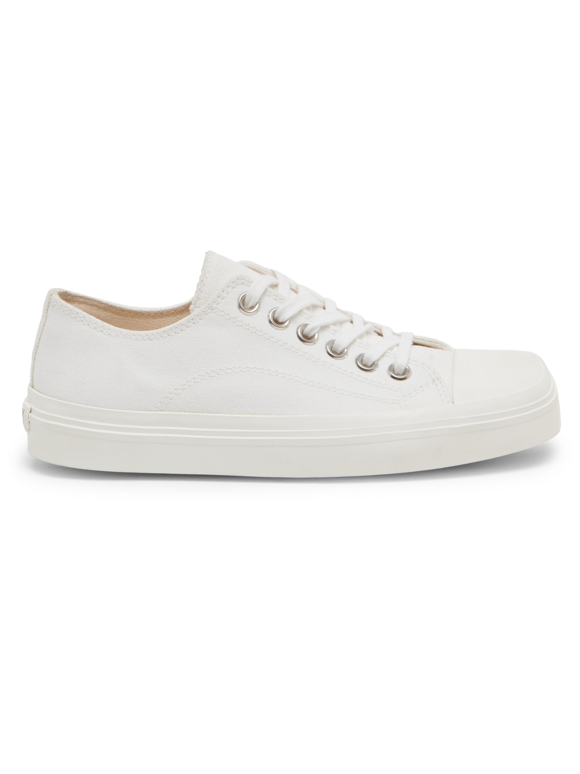 Moschino Women's Edge Canvas Low-Top Sneakers - White