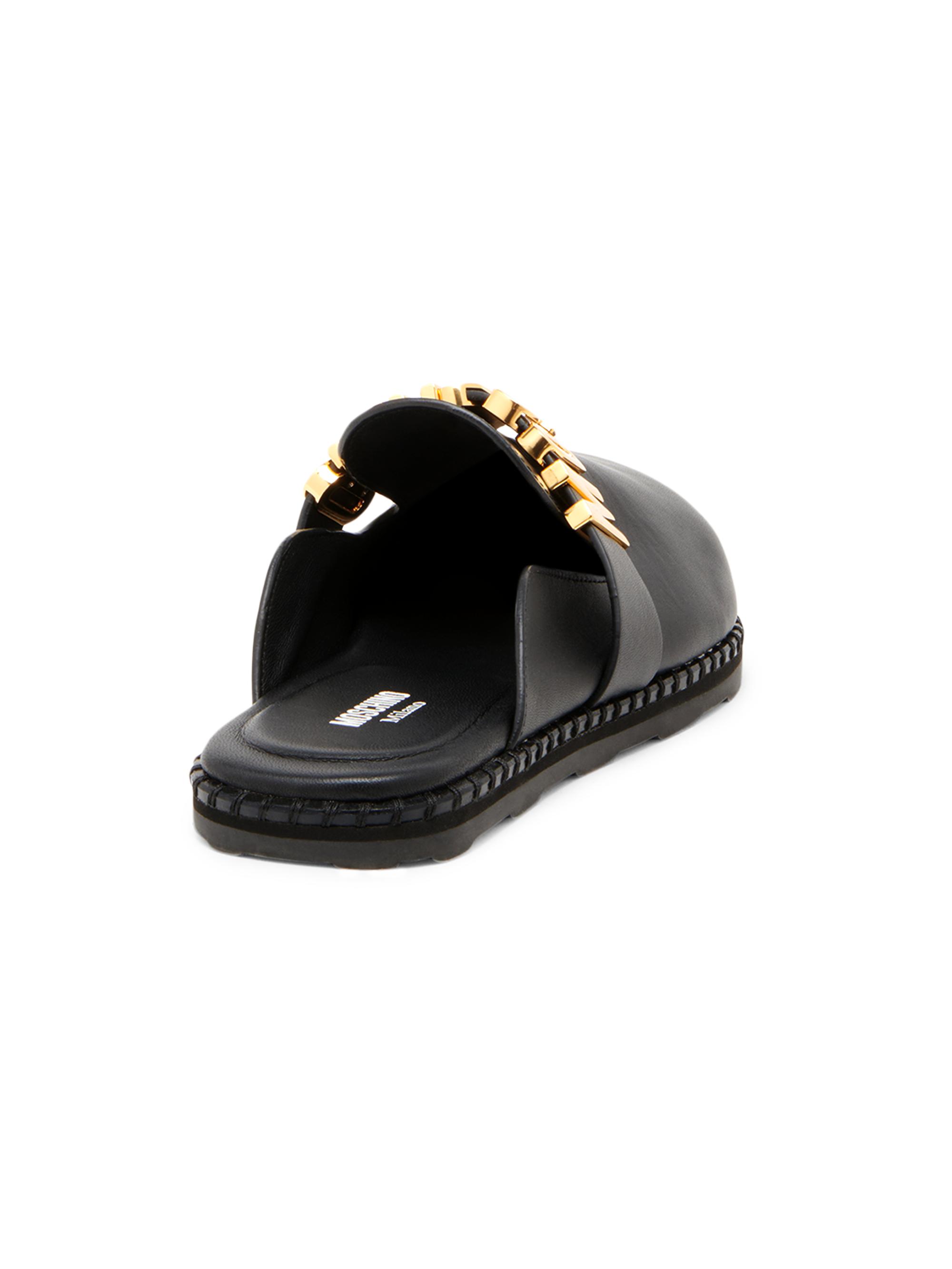 ロコモコ Moschino Sporty Logo-Accented Leather Mules | Saks Fifth Avenue