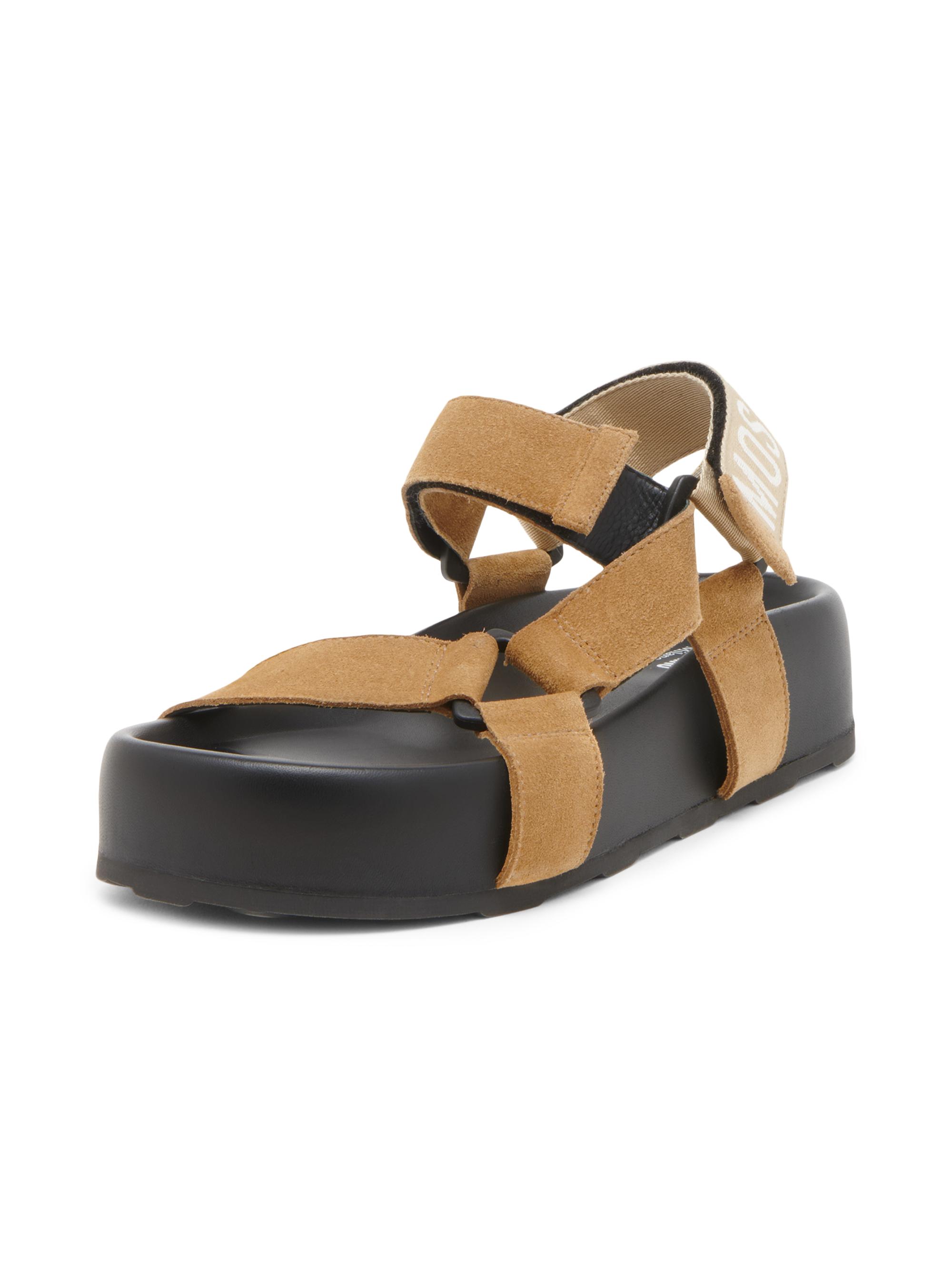 Moschino Sporty Logo-Detailed Suede Platform Sandals | Saks Fifth