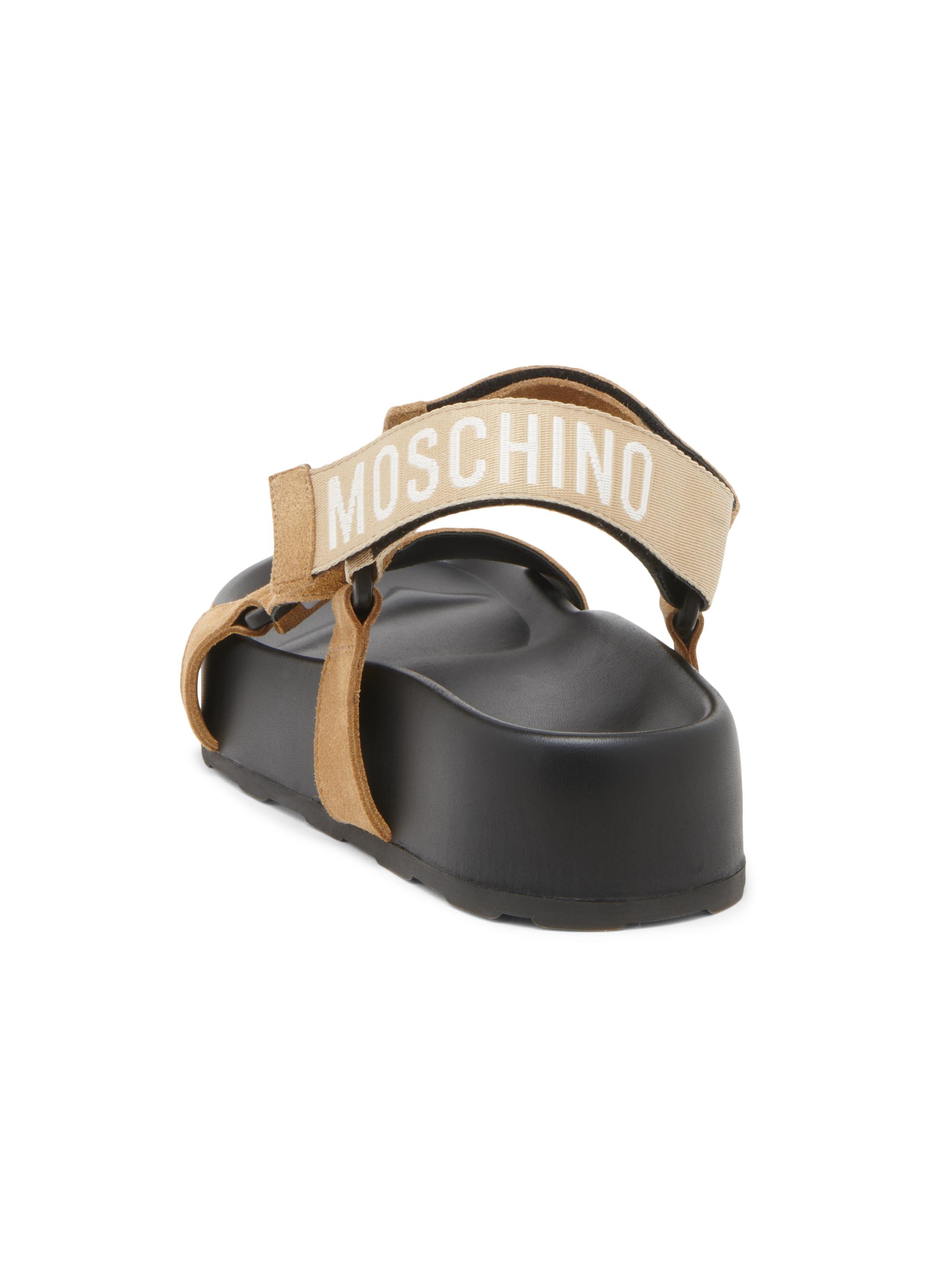 MOSCHINO ビーチサンダル PVC sandal slide with Lettering logo