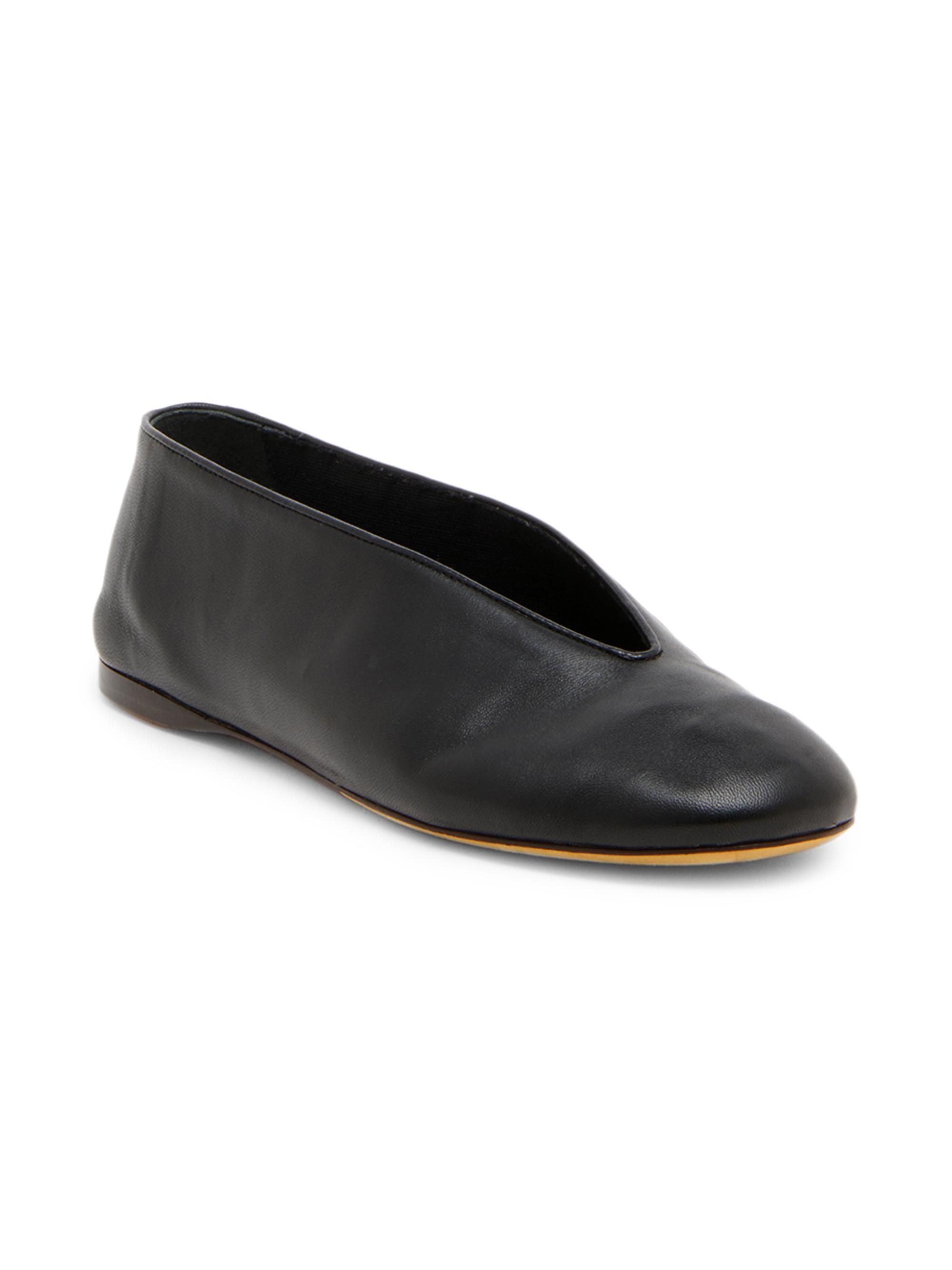 靴 KIMHEKIM MONROE SQUARE TOE FLATS (BLACK) KIMHĒKIM | MONROE BALLERINA FLAT BLACK | L'ARMOIRE