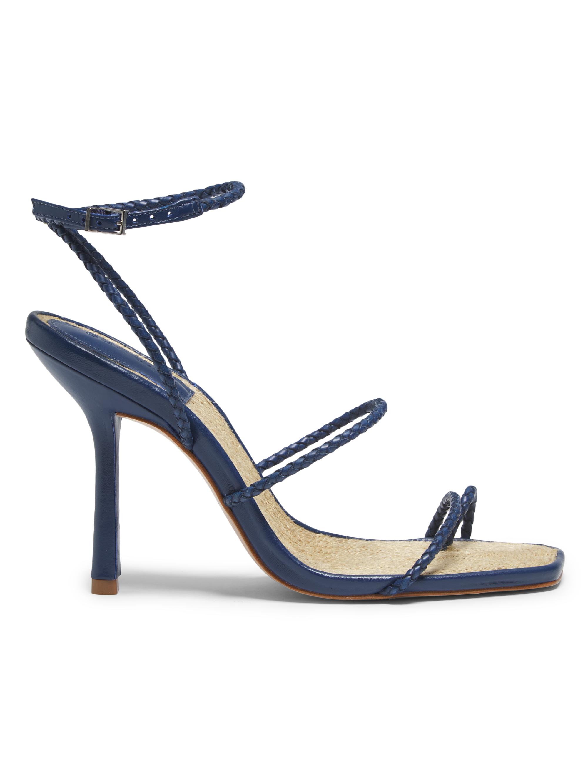 Schutz Women's Kaya 100MM Leather Stiletto-Heel Sandals - Infinite Blue