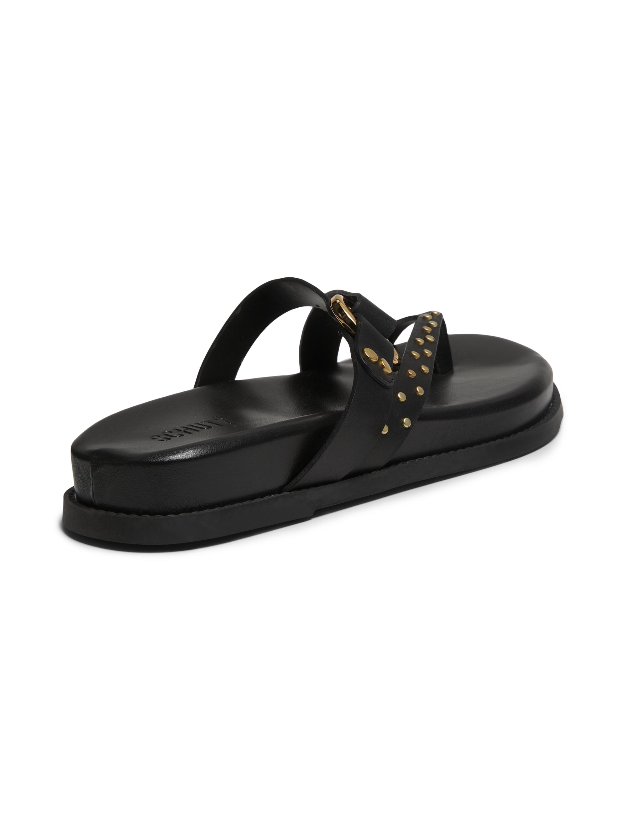 Schutz Aveline Sporty Leather Flat Sandals | Saks Fifth Avenue
