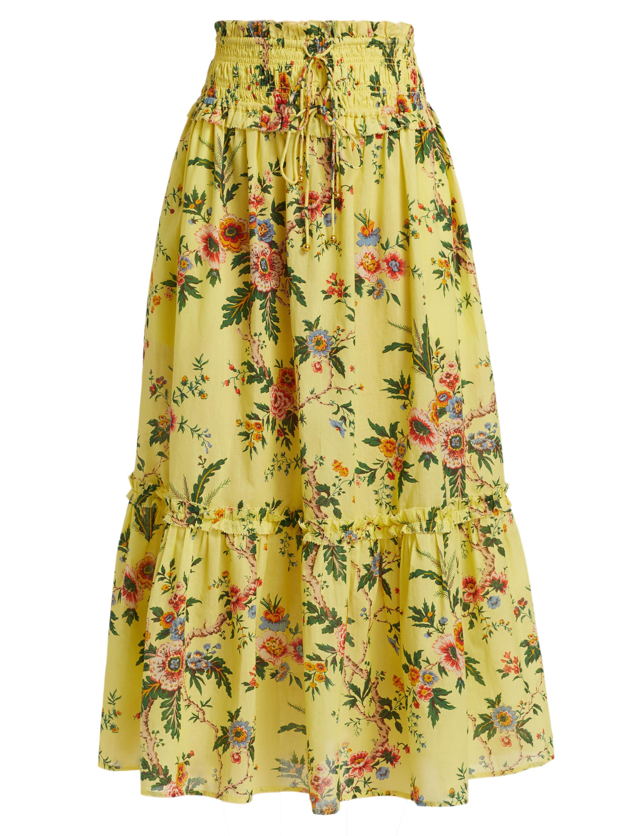 Cara Cara Cece Floral Cotton Voile Midi-Skirt | Saks Fifth Avenue