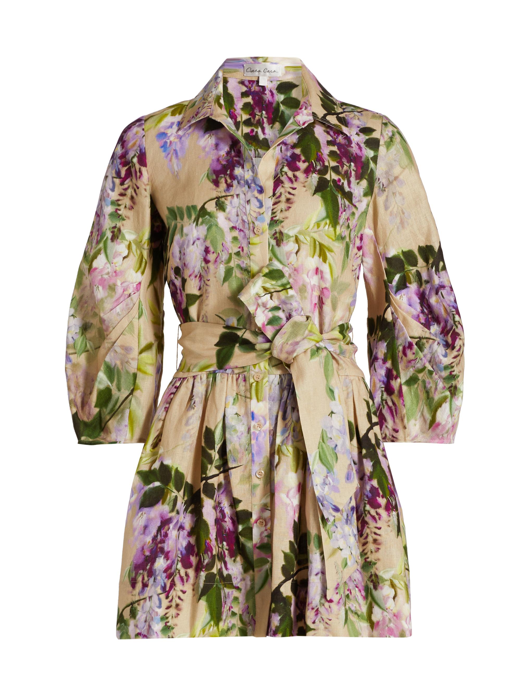 Cara Cara Women's Raya Wisteria Mini Shirtdress - Wisteria Ginger Root