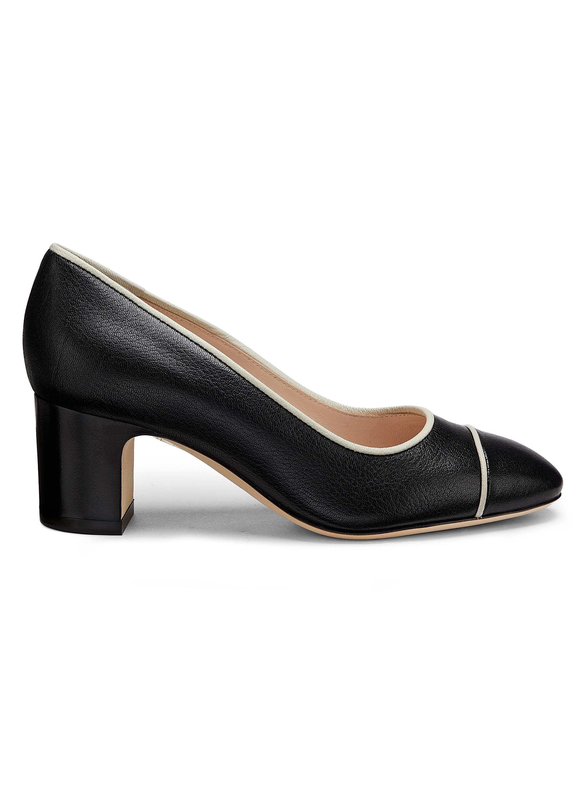 Pollini Women's Outline 55MM Suede & Leather Cap-Toe Pumps - Black Sand