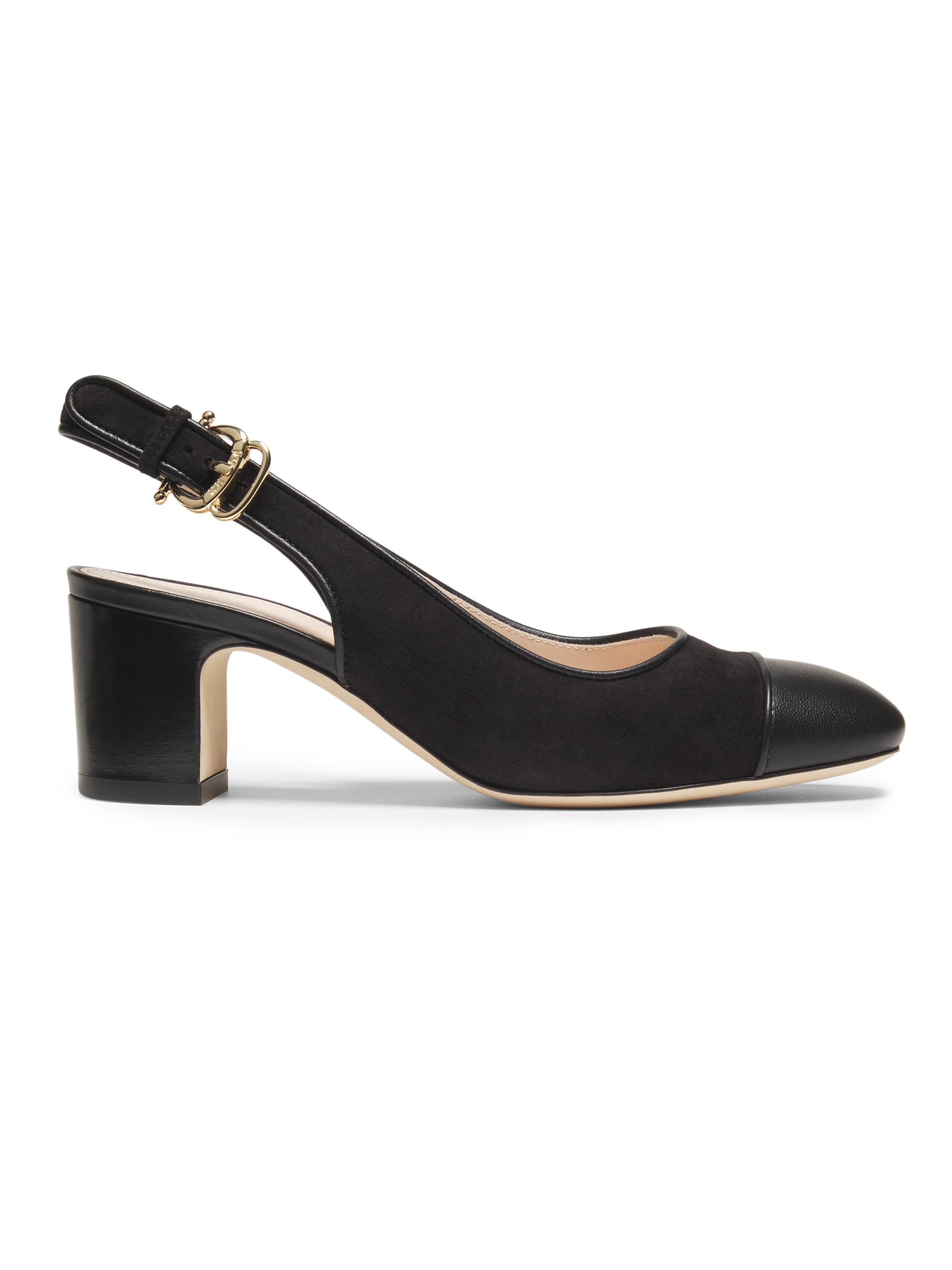 Pollini Women's Outline 55MM Suede & Leather Pumps - Black