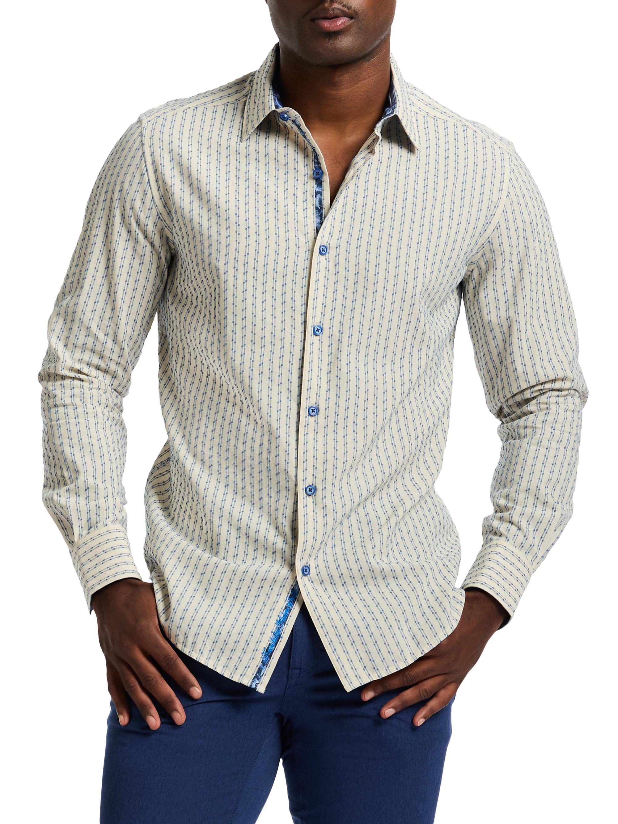 Robert Graham Men's Senegal Woven Button-Front Shirt - Cream