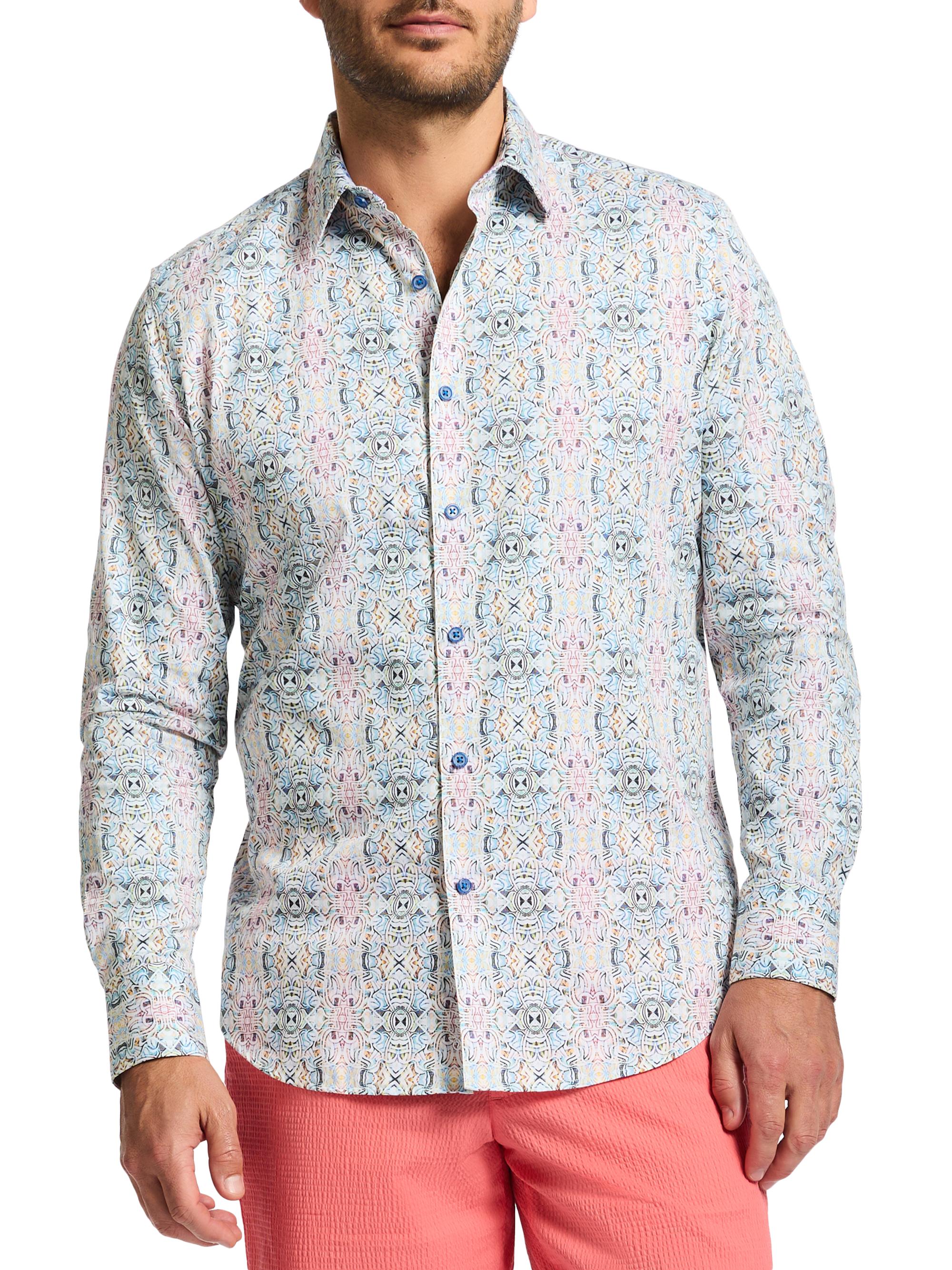 Robert Graham Men's Gomera Stretch-Cotton Button-Front Shirt