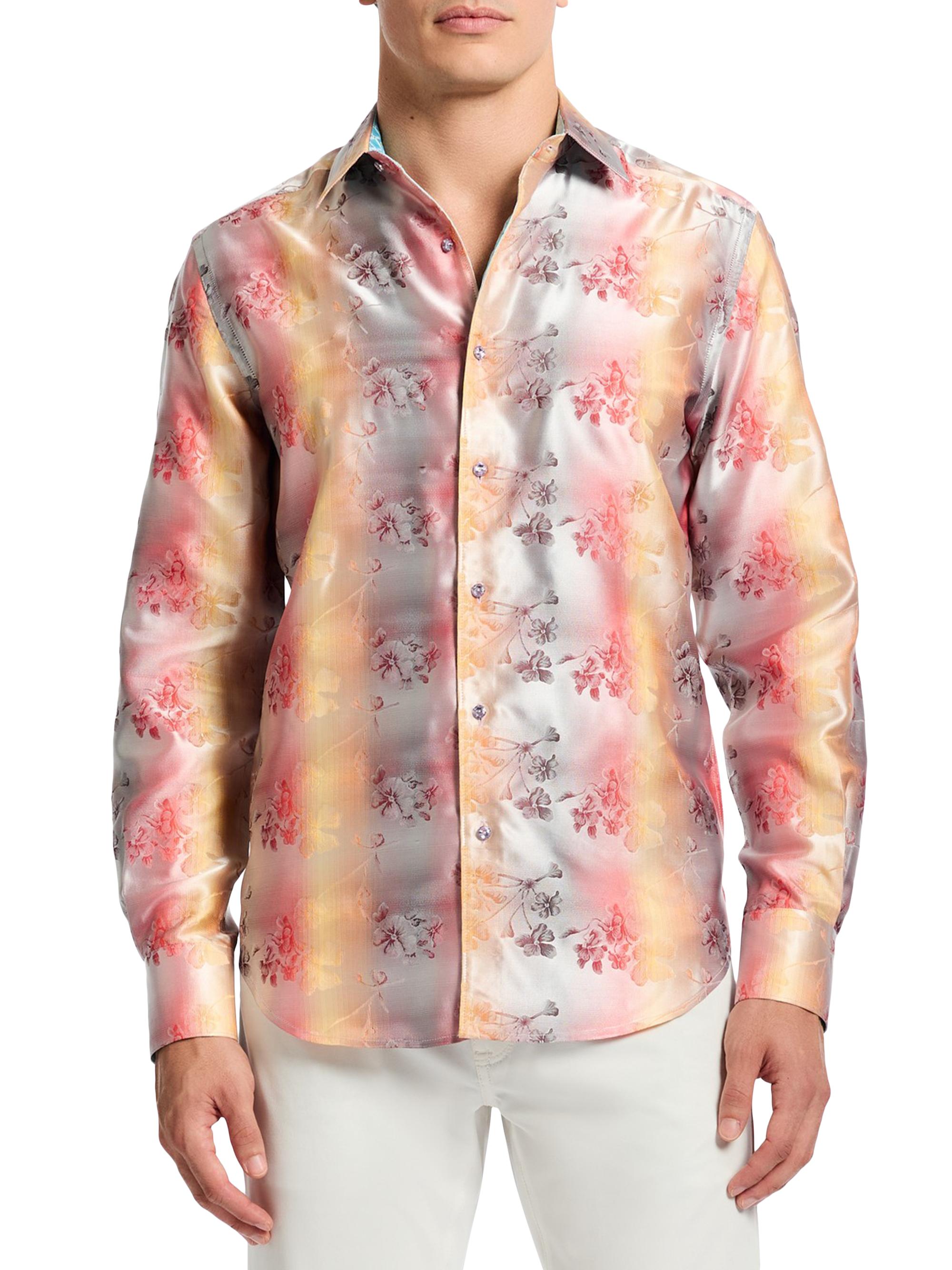 Robert Graham Men's Sunset Trellis Floral Cotton Shirt
