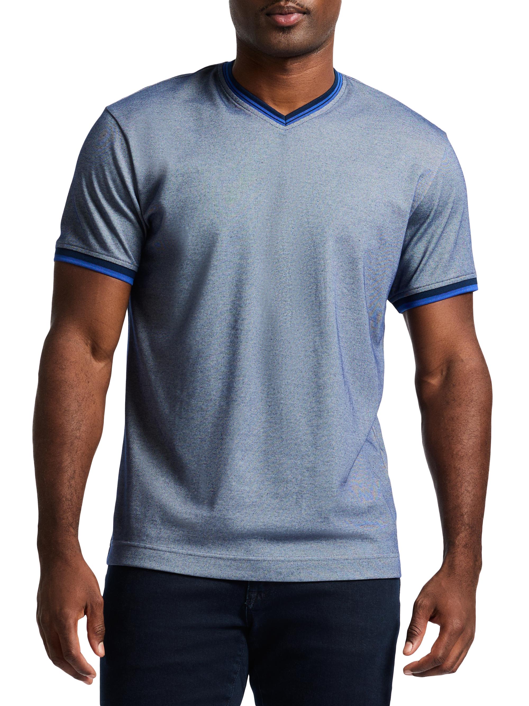 Robert Graham Men's Holton Knit V-Neck T-Shirt - Navy