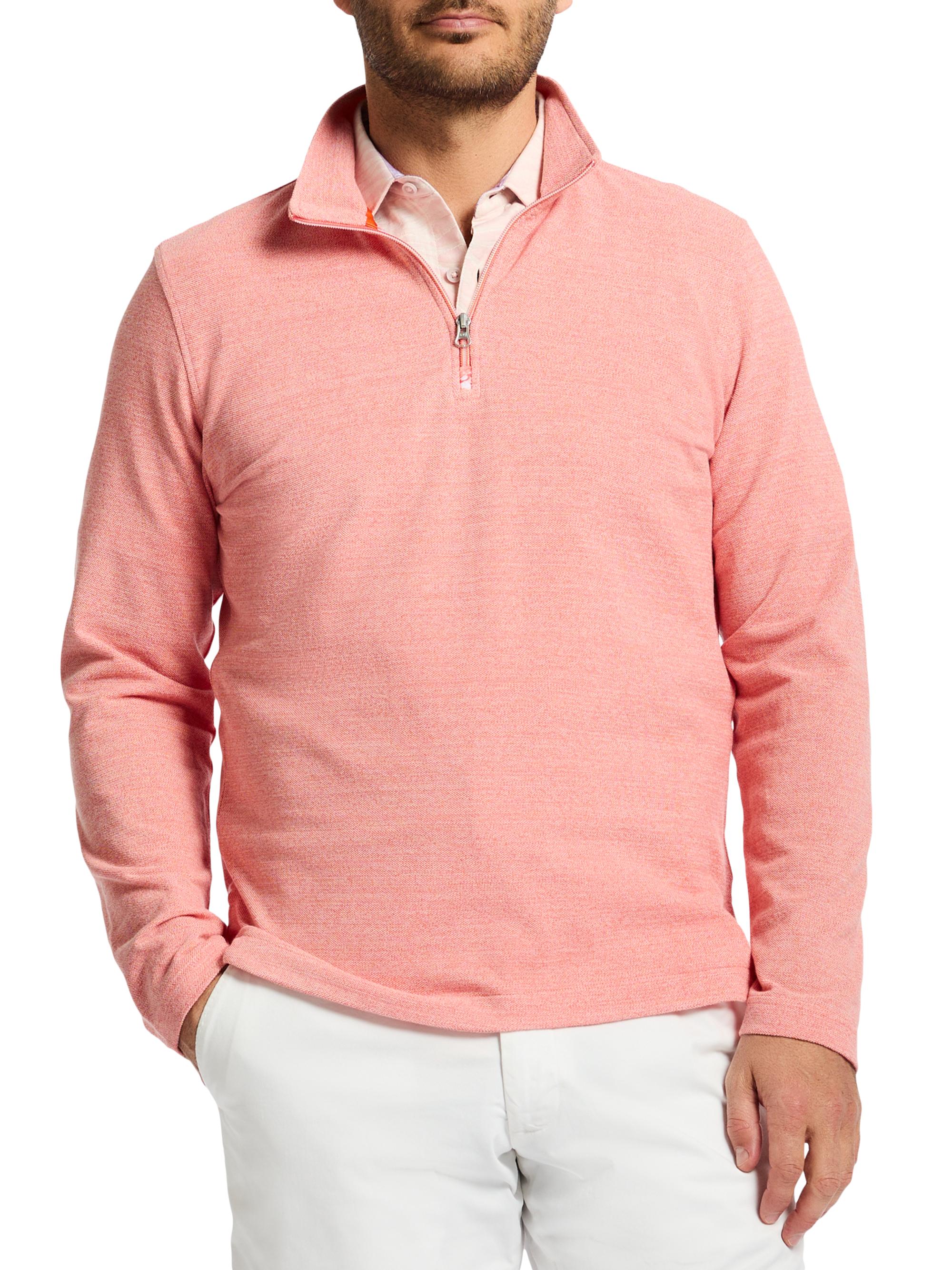 Robert Graham Men's Hobson Quarter-Zip Pullover - Coral