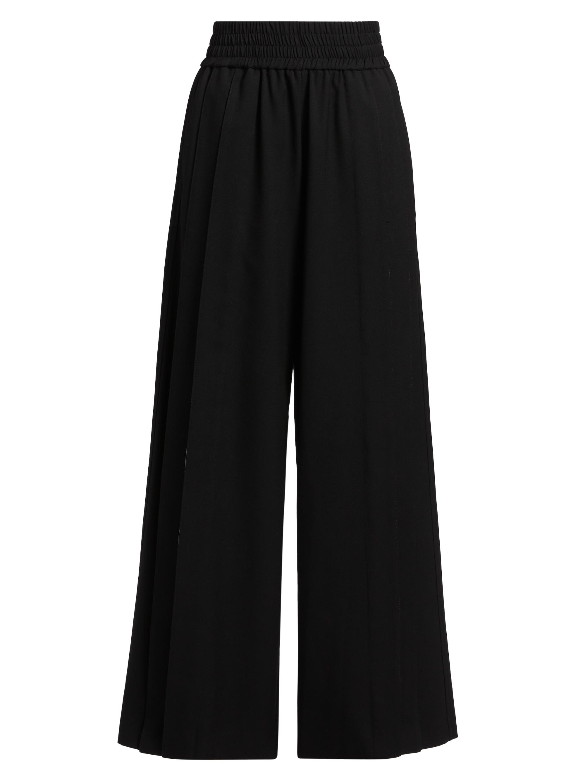 anOnlyChild Women's Just A Pinch Contrast-Stripe Darliston Wool Pants - Black White