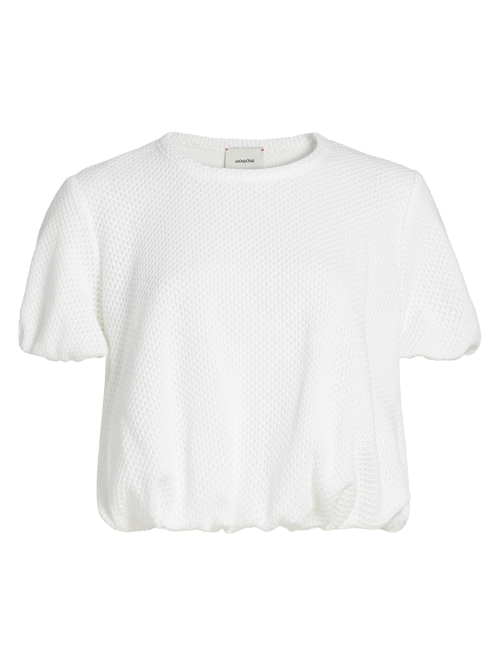 anOnlyChild Women's Clover Bubble Top - Creme