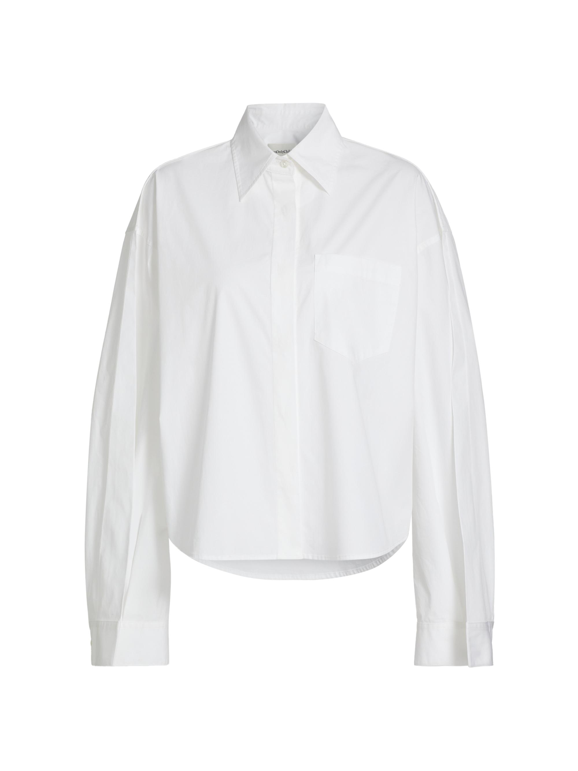 anOnlyChild Women's Just A Pinch Bartley Poplin Cotton Shirt - White