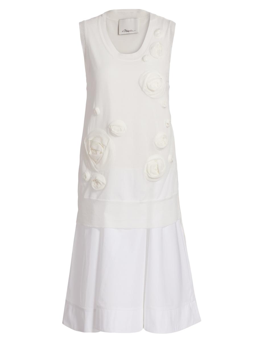 3.1 Phillip Lim Rosette Double Layer Tank Combo Dress | Saks