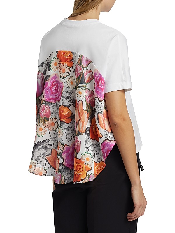 Shop 3.1 Phillip Lim Floral Collage Crewneck T-Shirt | Saks Shop 3.1 Phillip Lim Floral Collage Crewneck T-Shirt | Saks