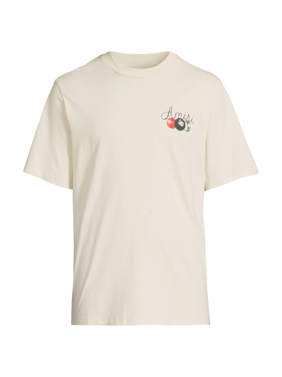 AMIRI アミリ POOL CUE ロゴ Tシャツ クルーネック 関税込 Men's Amiri Pool Cue t-shirt | AMIRI | 24S
