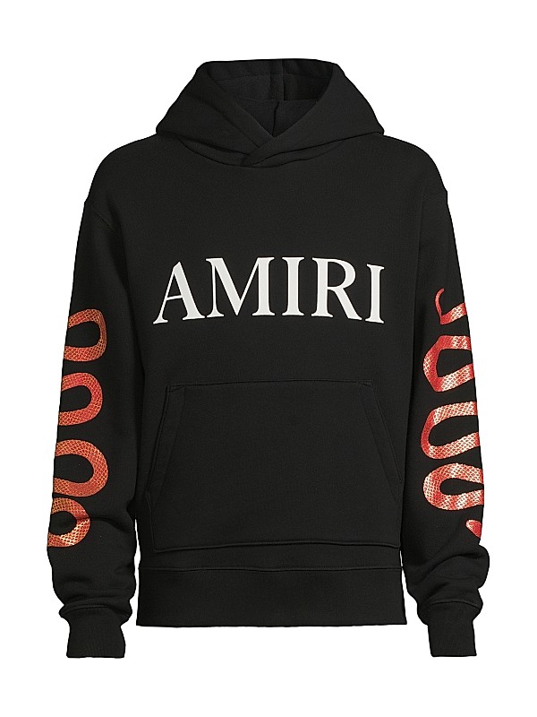 Shop Amiri Logo Snake Cotton Hoodie | Saks Fifth Avenue Shop Amiri Logo Snake Cotton Hoodie | Saks Fifth Avenue