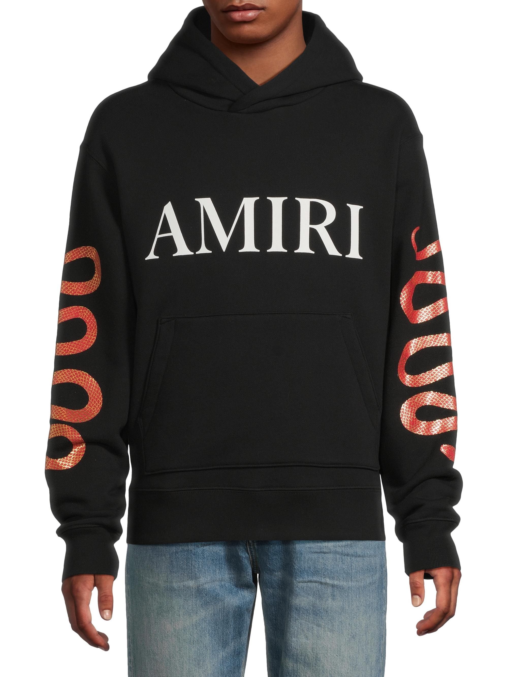 Amiri Logo Snake Cotton Hoodie Saks Fifth Avenue