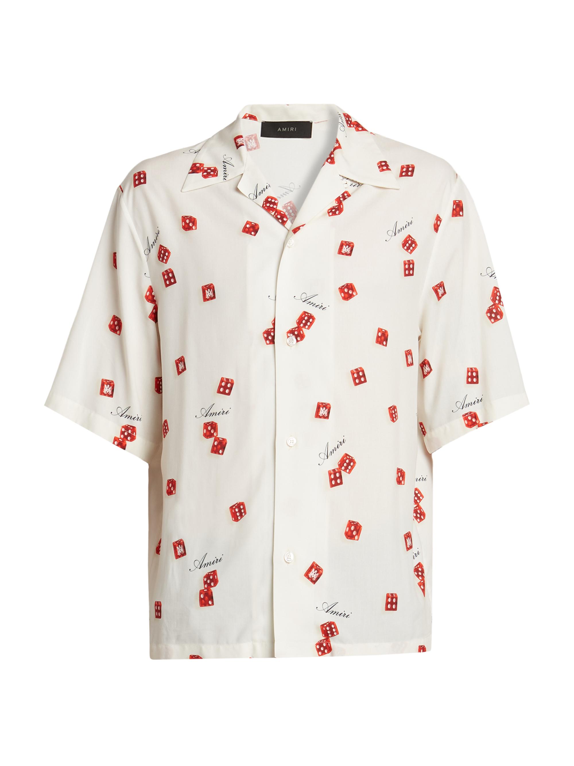 Amiri Men's Dice Bowling Shirt - Alabaster