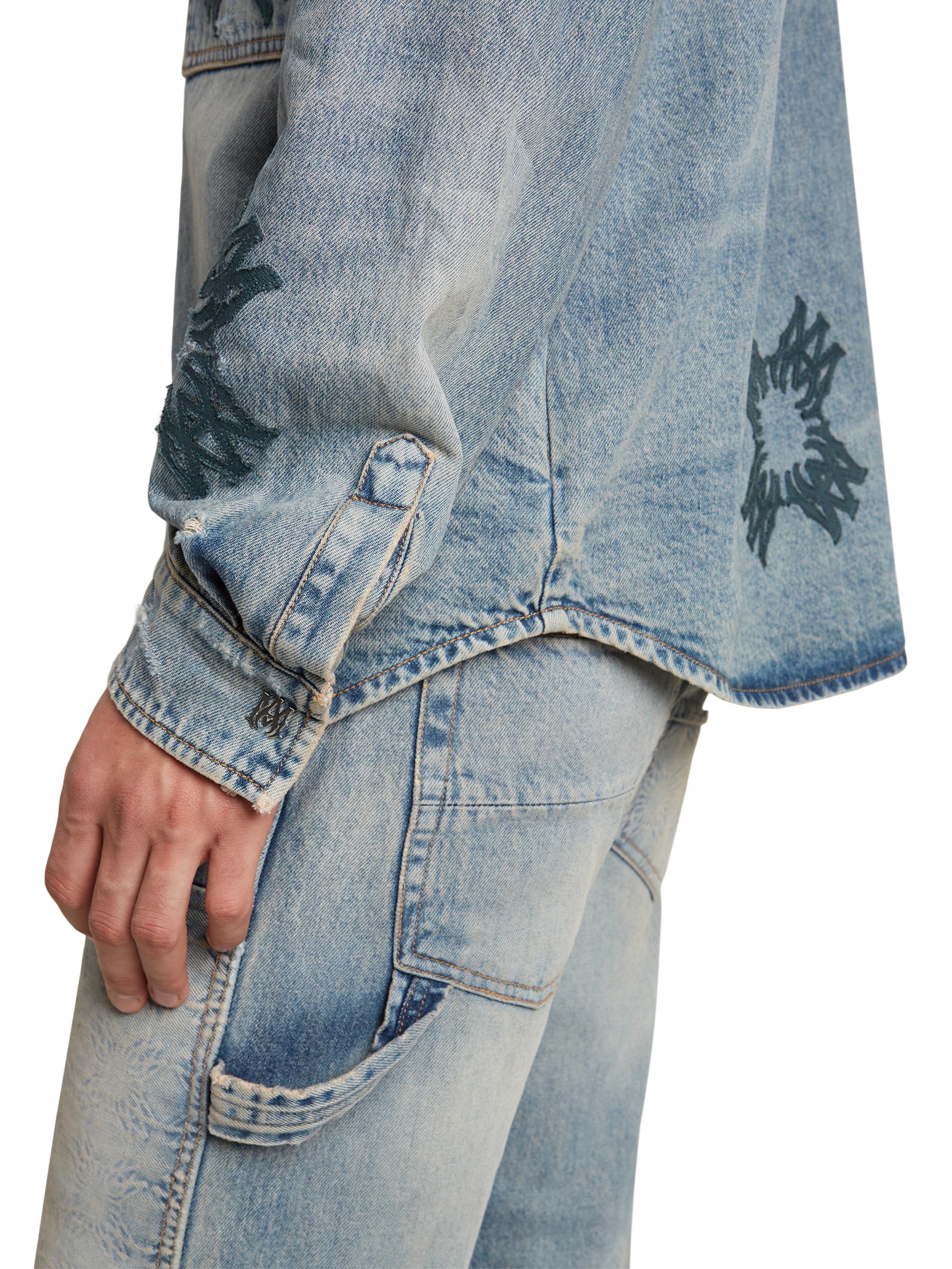Amiri Ma Quad Denim Logo Shirt | Saks Fifth Avenue