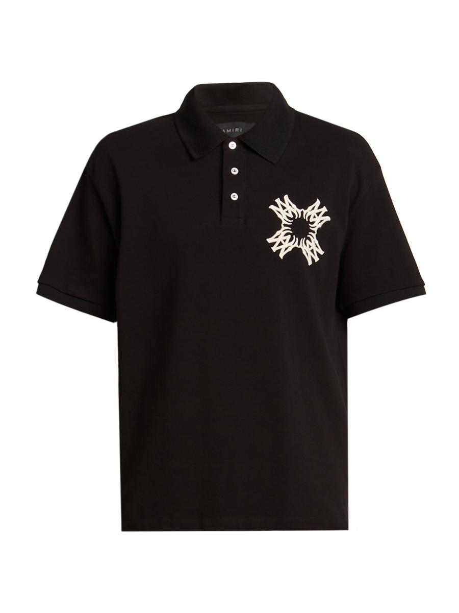 【送料関税込】AMIRI Short Sleeve Mesh Polo Amiri Short Sleeve Mesh Polo in Black for Men | Lyst