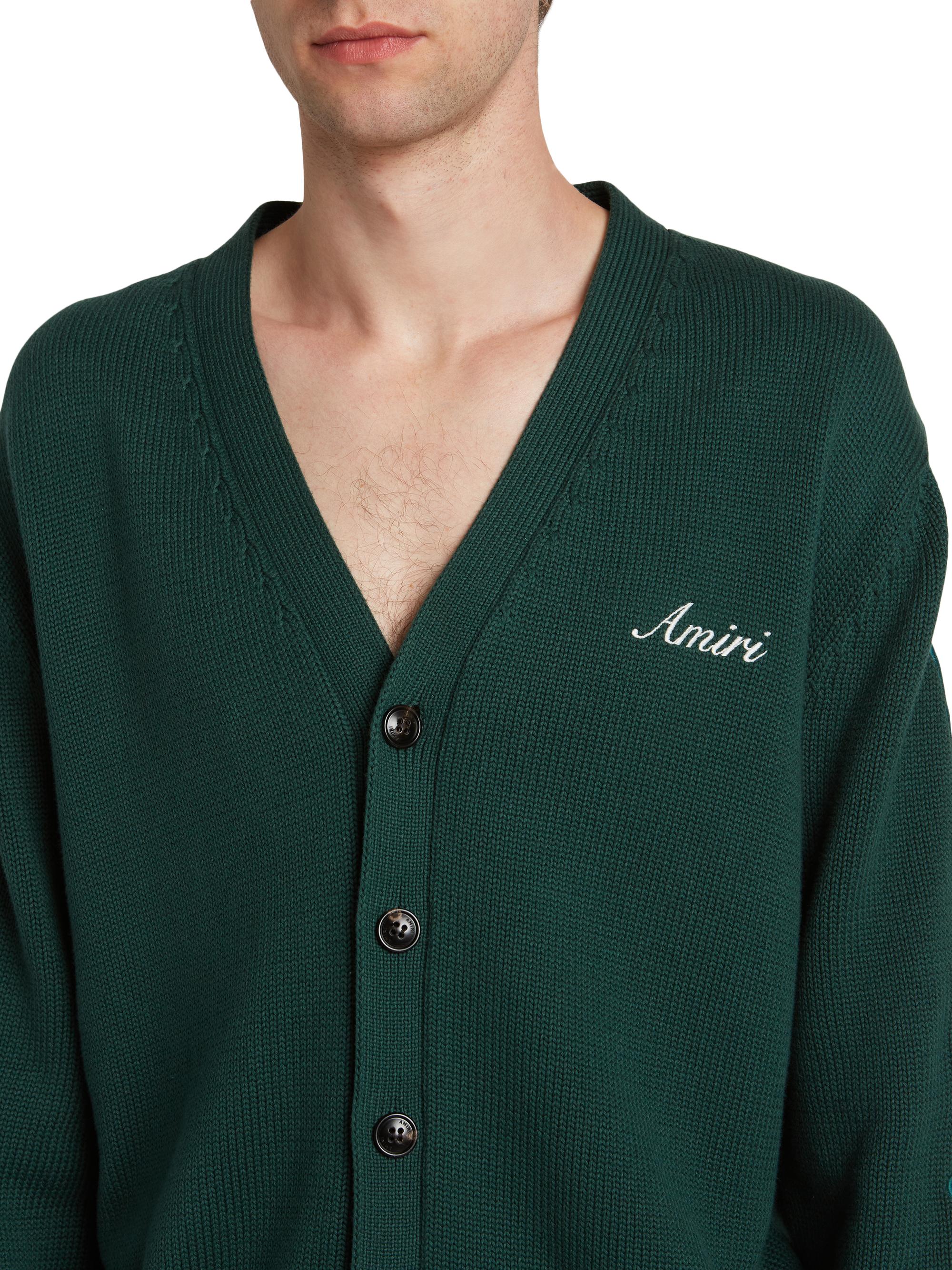 Amiri Bones Cotton V-Neck Cardigan | Saks Fifth Avenue