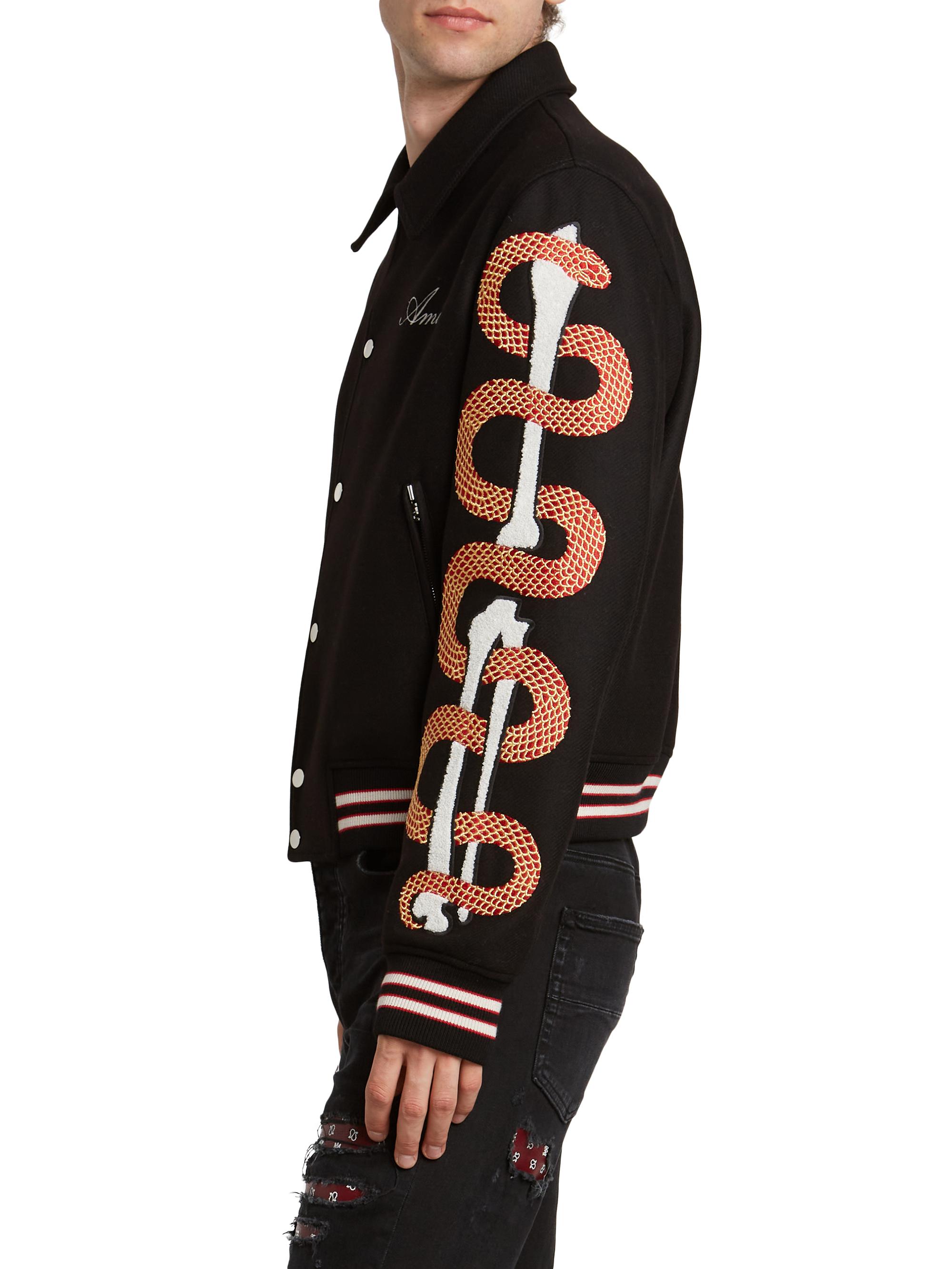 Amiri Bones Wool-Blend Varsity Jacket | Saks Fifth Avenue