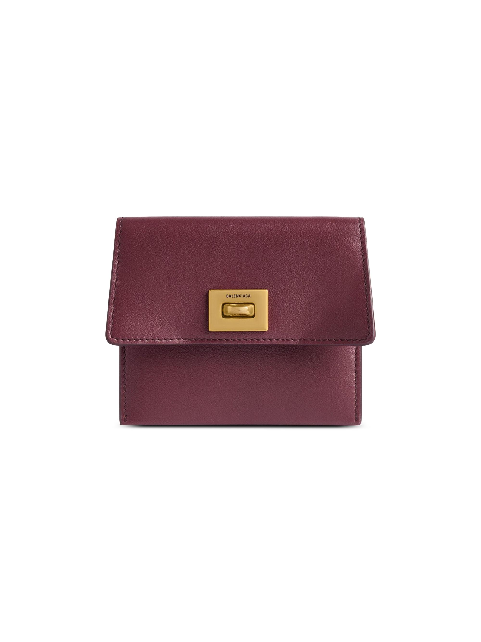 Balenciaga Women's Rodeo Card Holder with Flap - Burgundy