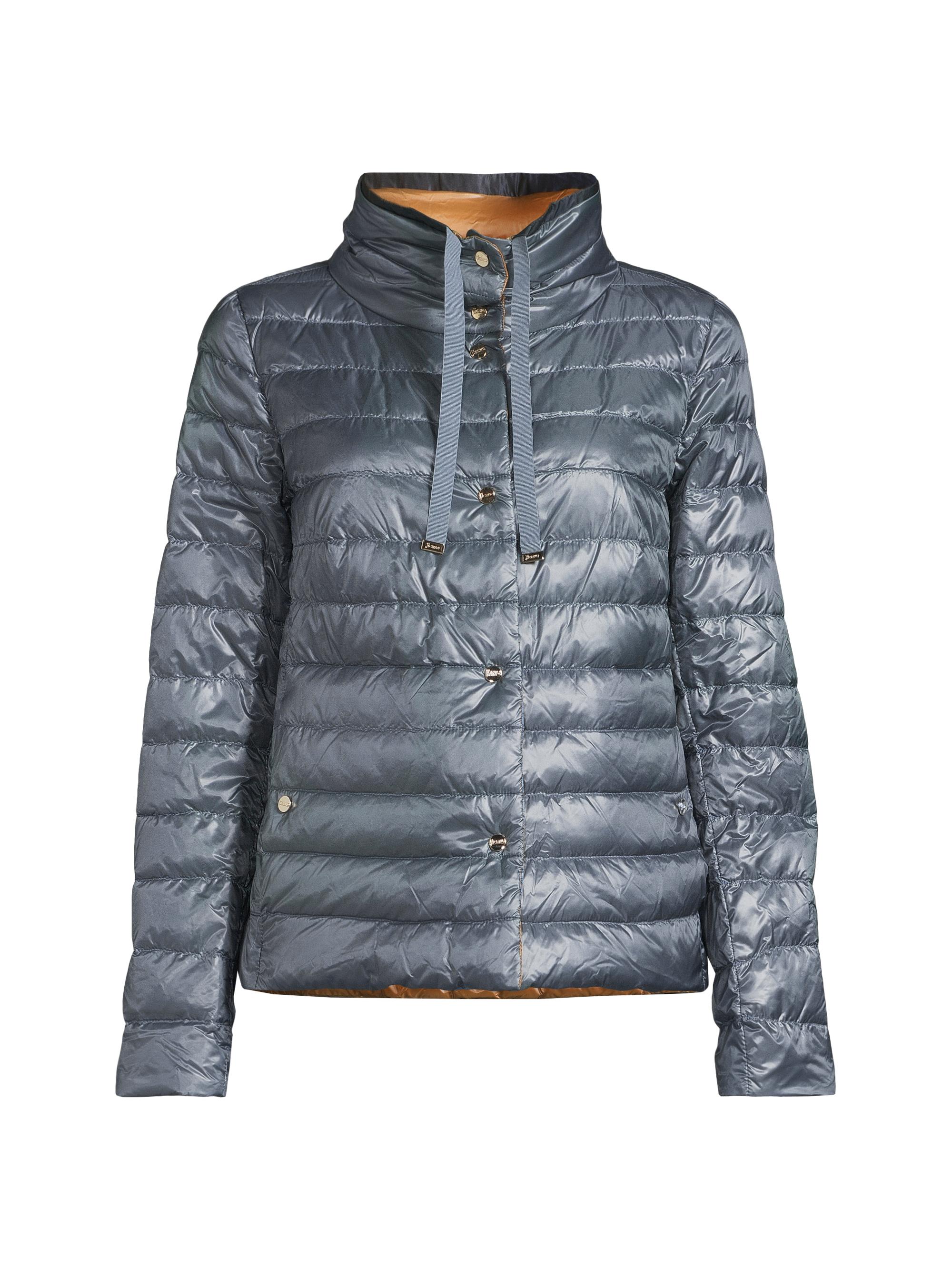 Herno Women's Reversible Ultralight Nylon & Down Jacket - Blue Camel