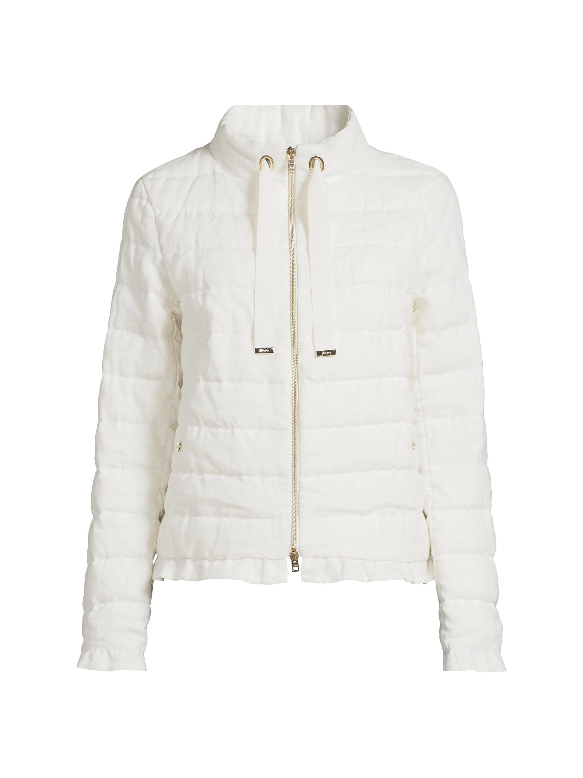 Herno Women's Linen Quilted Drawstring Jacket - White