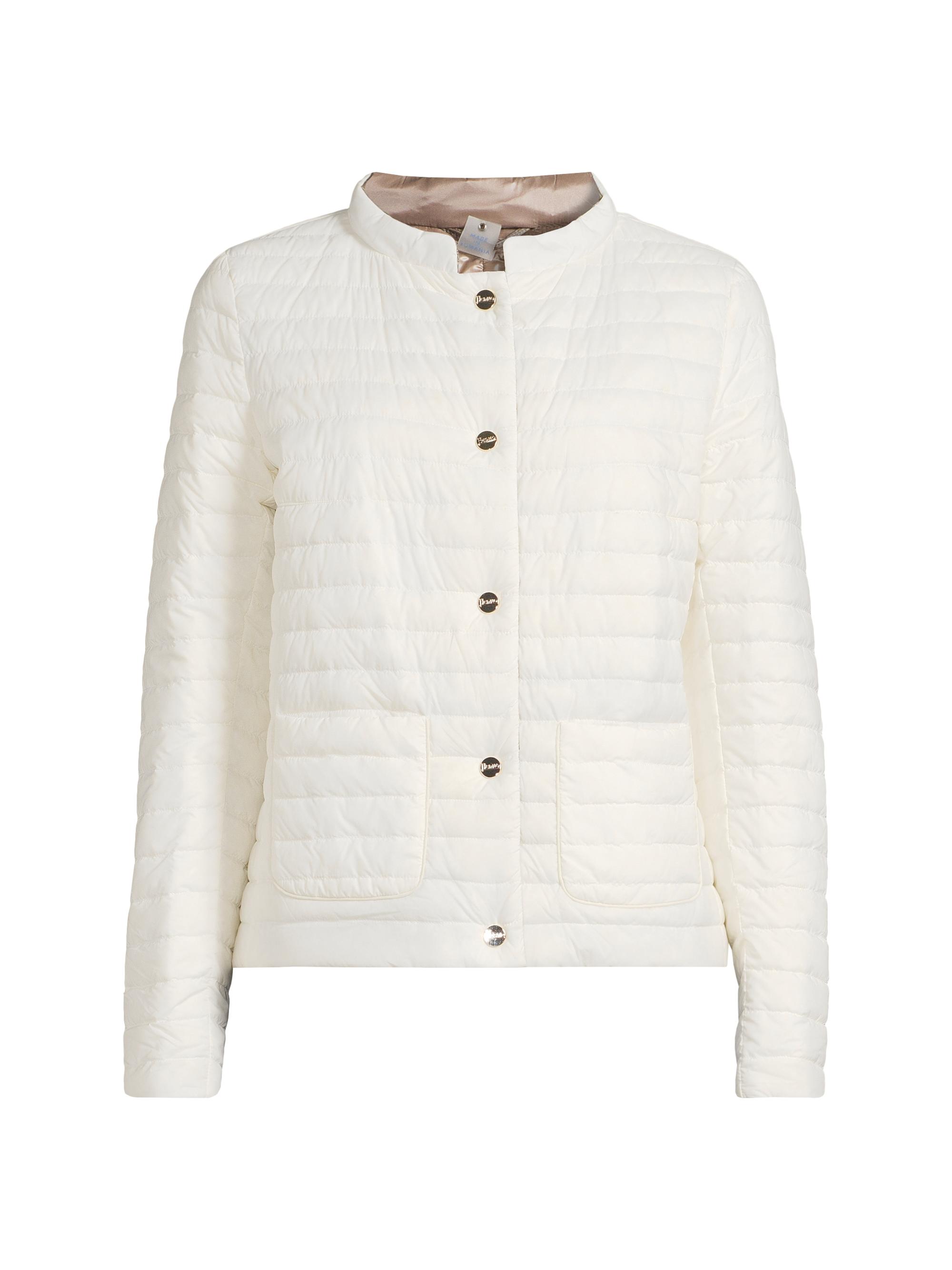 Herno Women's Matte To Shiny Reversible Down Jacket - White Taupe